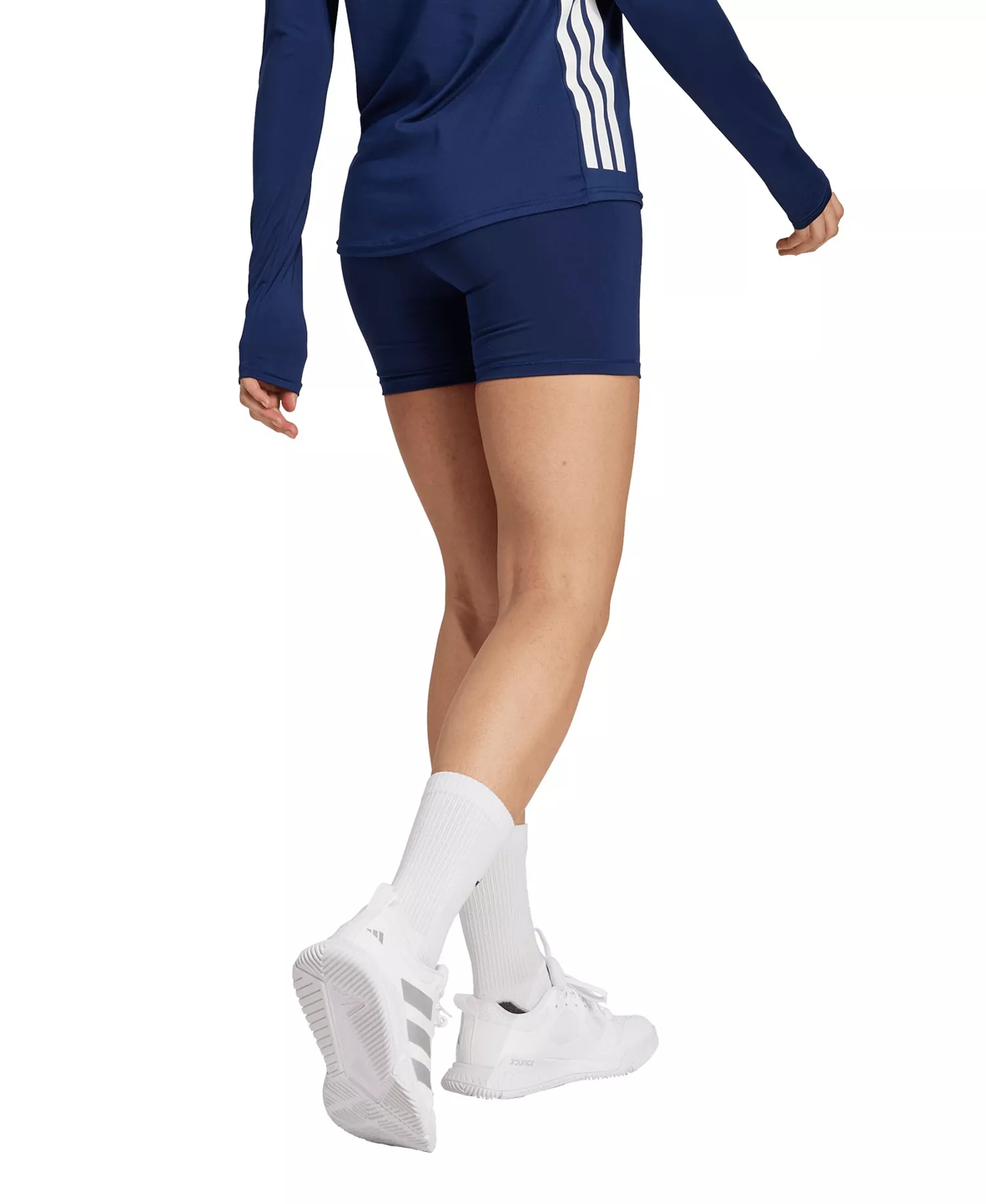 Women's Techfit Volleyball High Rise Shorts - Team Navy Blue - L