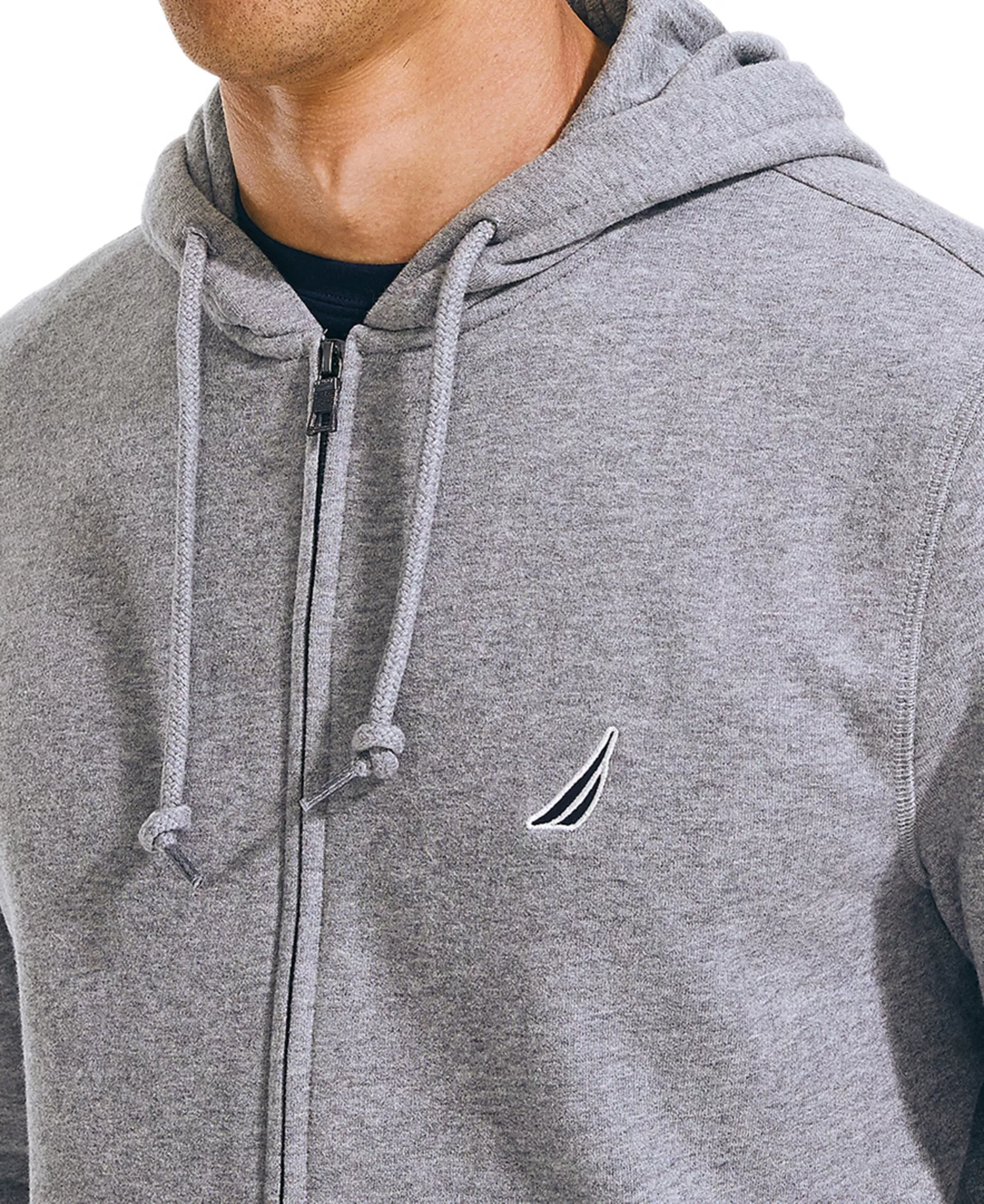 Men's Classic-Fit Super Soft Knit Fleece Zip Hoodie - Stone Grey - 2XL