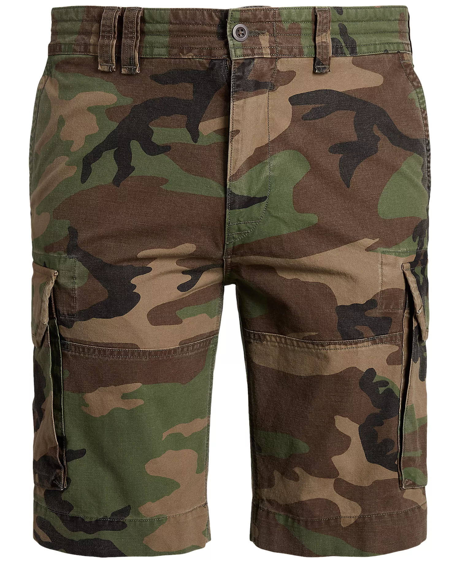 Men's Big & Tall Relaxed Fit 10" Camouflage Cotton Cargo Shorts - Surplus Camo - 38T