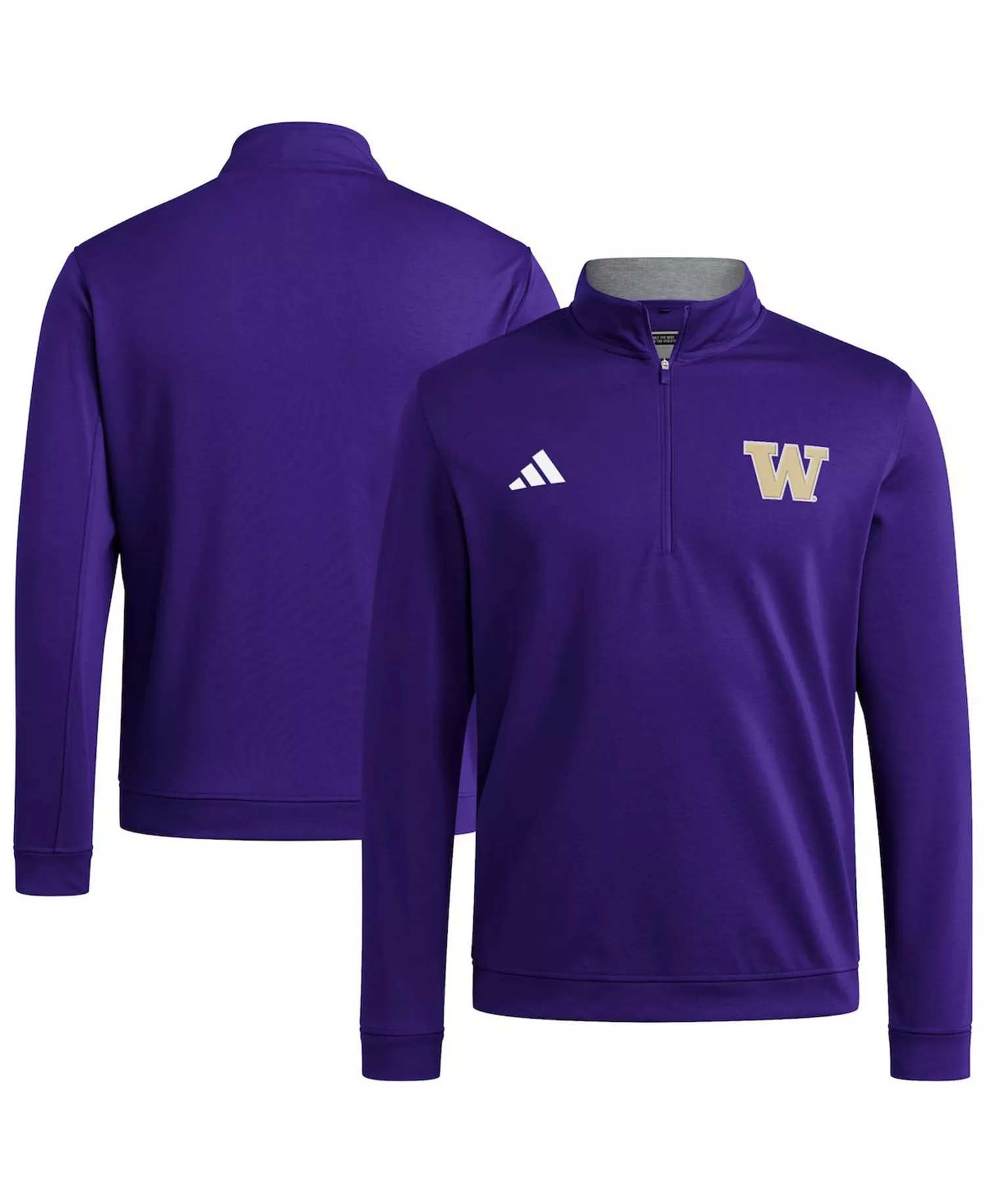 Men's Purple Washington Huskies Elevated Tri-Blend Quarter-Zip Pullover Sweatshirt - Purple - 2XL