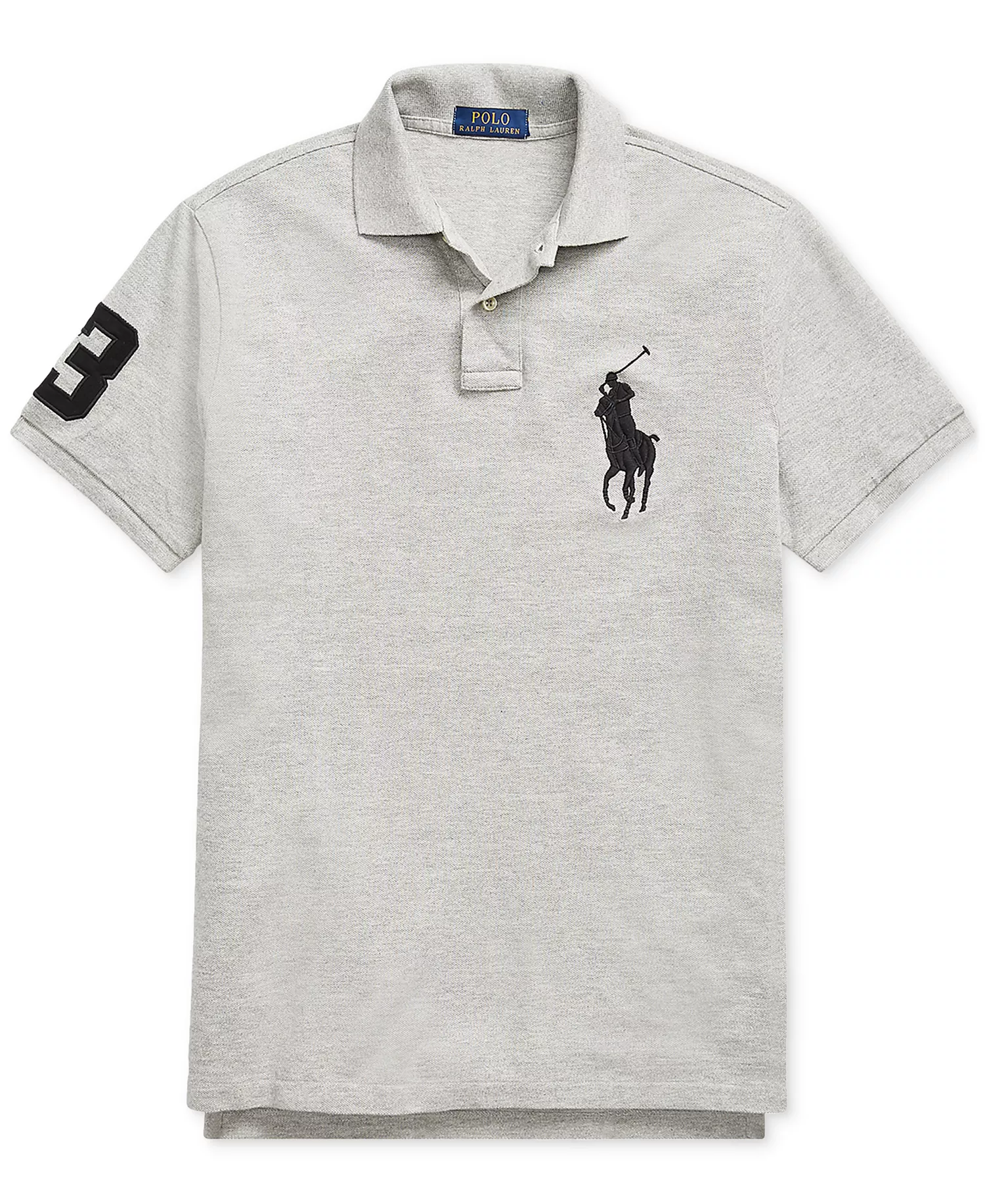 Men's  Big Pony Custom Slim Fit Mesh Polo - Andover Heather - 2XL