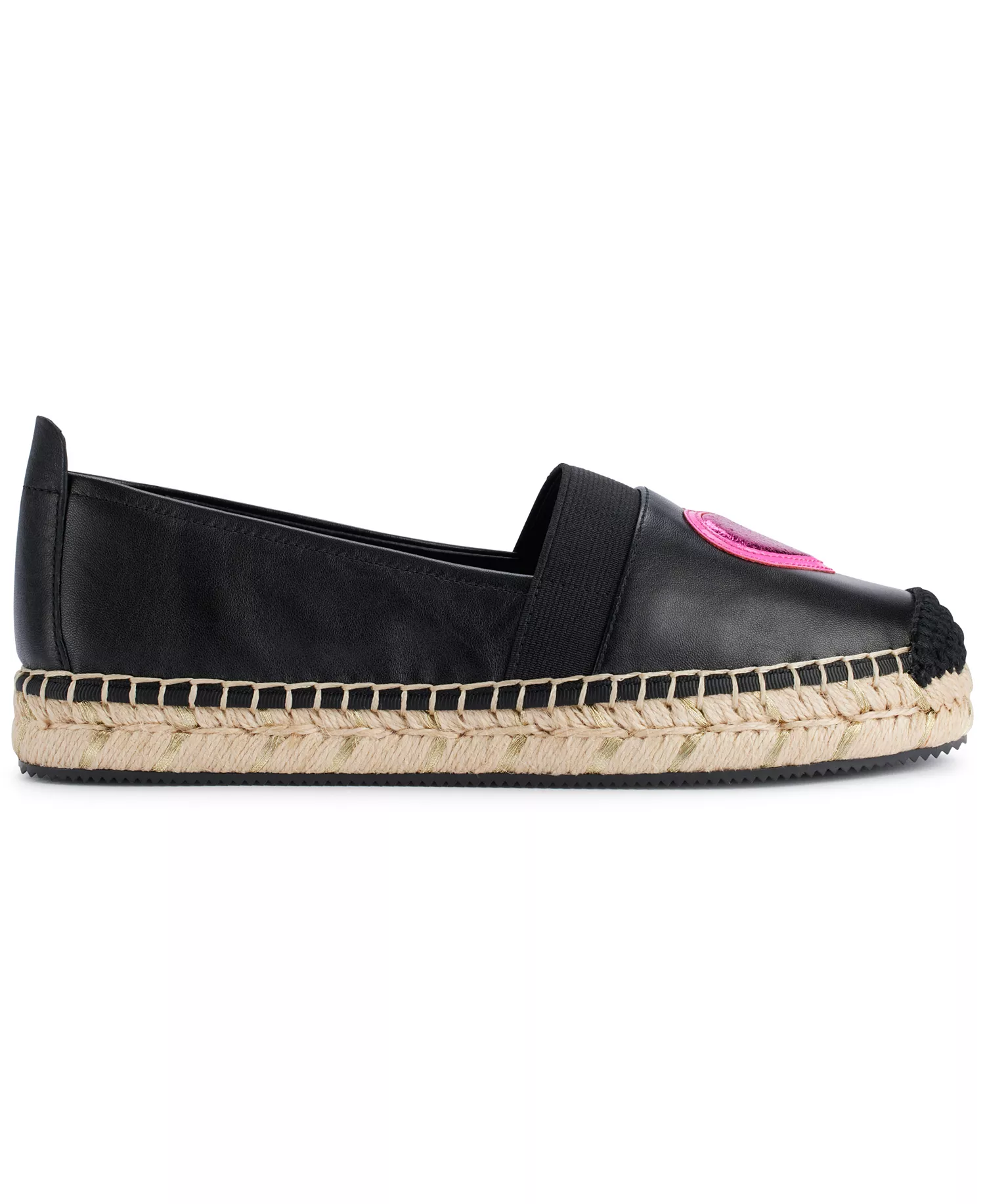 Women's Manika Heart Patch Espadrille Flats - Black - 10M