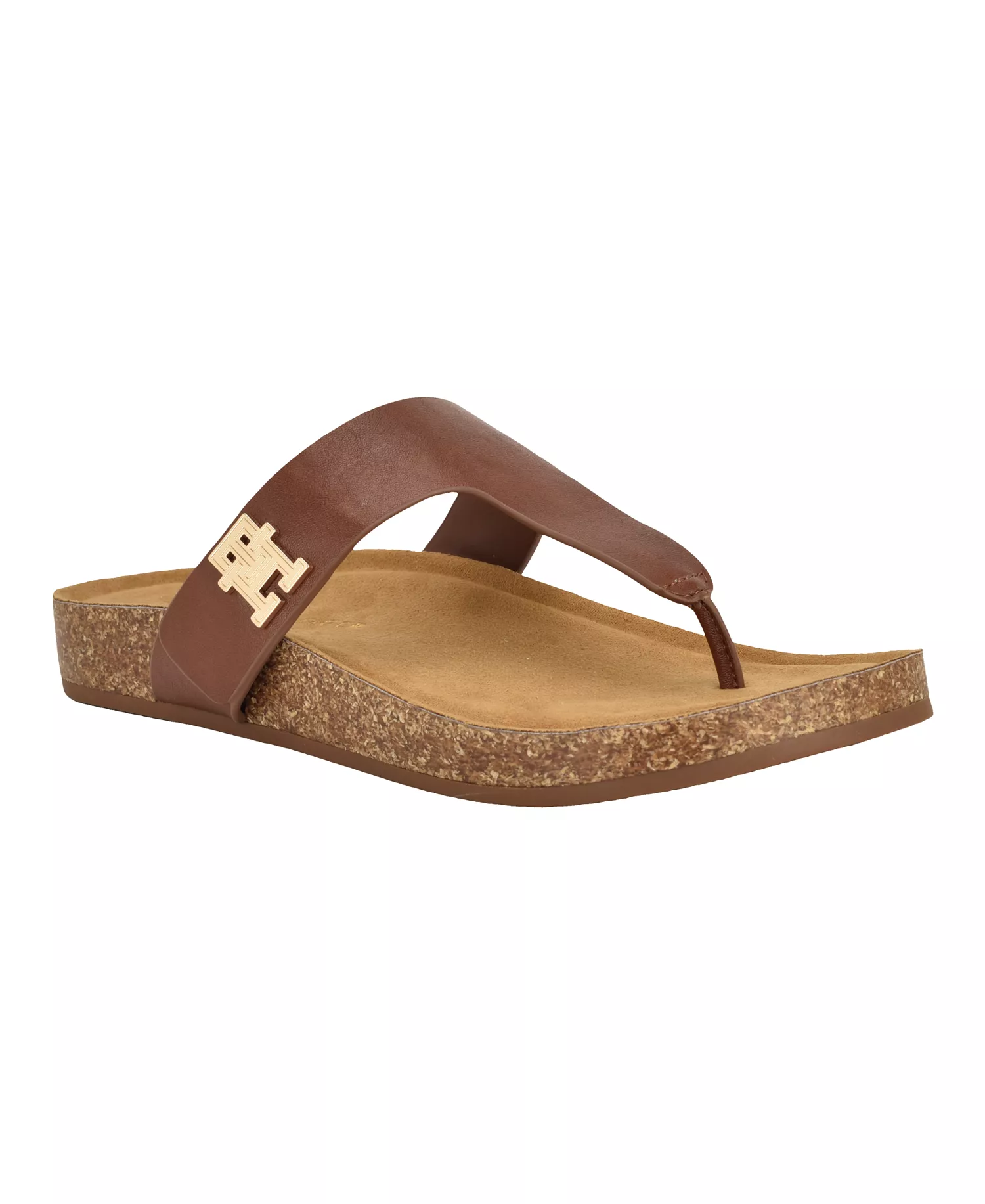 Women's ToBeach T-Strap Flat Footbed Sandals - Brown - 6.5M