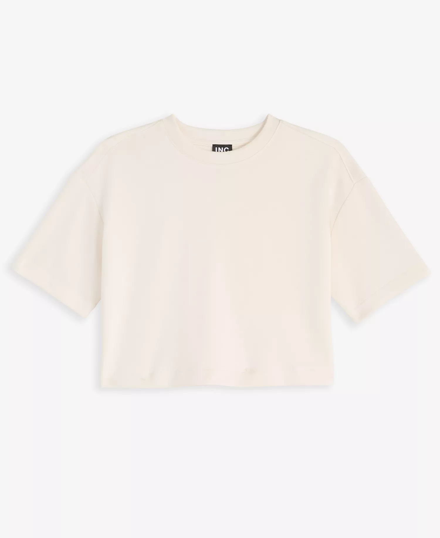 Petite Crewneck Short-Sleeve T-Shirt, Macy's Exclusive - Vintage Cream - P/L