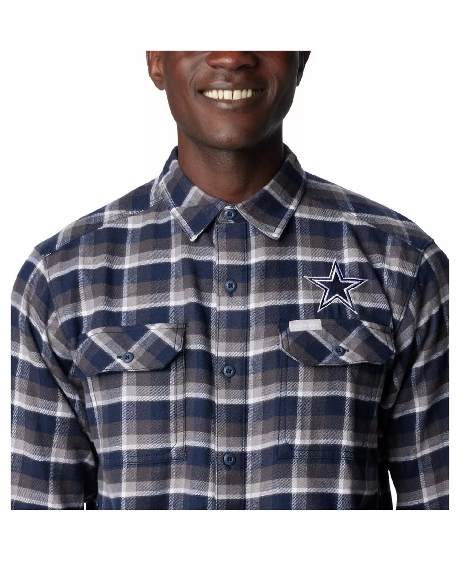 Men's Navy Dallas Cowboys Flare Gun Flannel Button-Up Shirt - Navy - 2XL