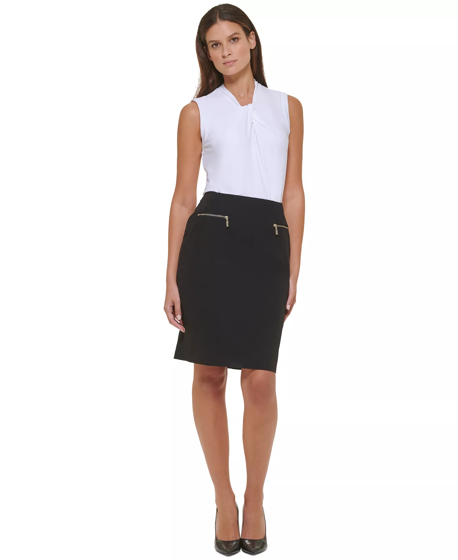 Women's Pencil Skirt - Black - 0