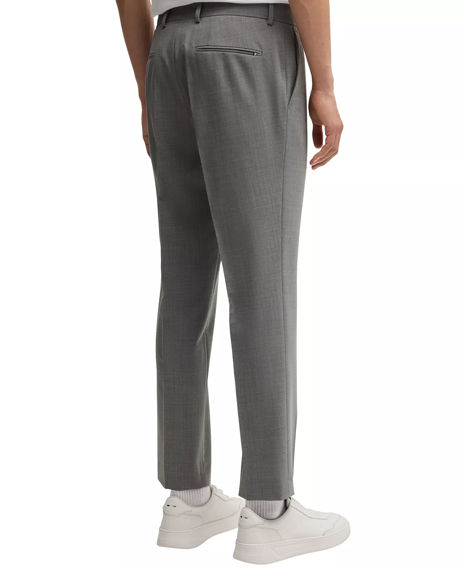 Men's Slim-Fit Super-Stretch Trousers - Dark Gray - 40R