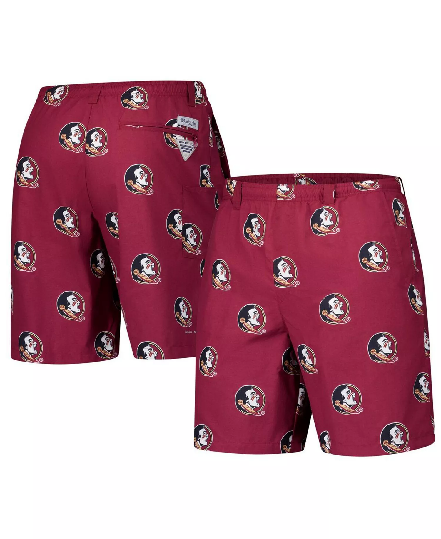 Men's Garnet Florida State Seminoles PFG Backcast III Omni-Shade Shorts - Garnet - L