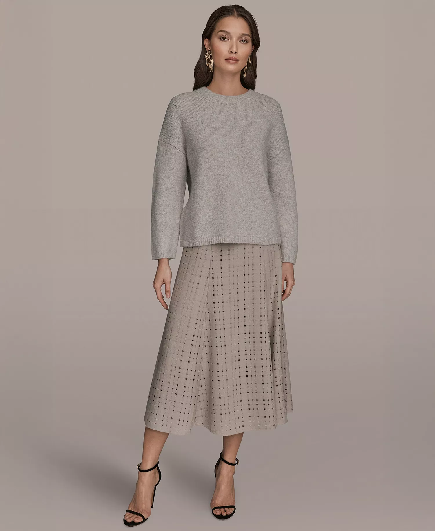 Women's Crewneck Oversized Sweater - Vapor - L