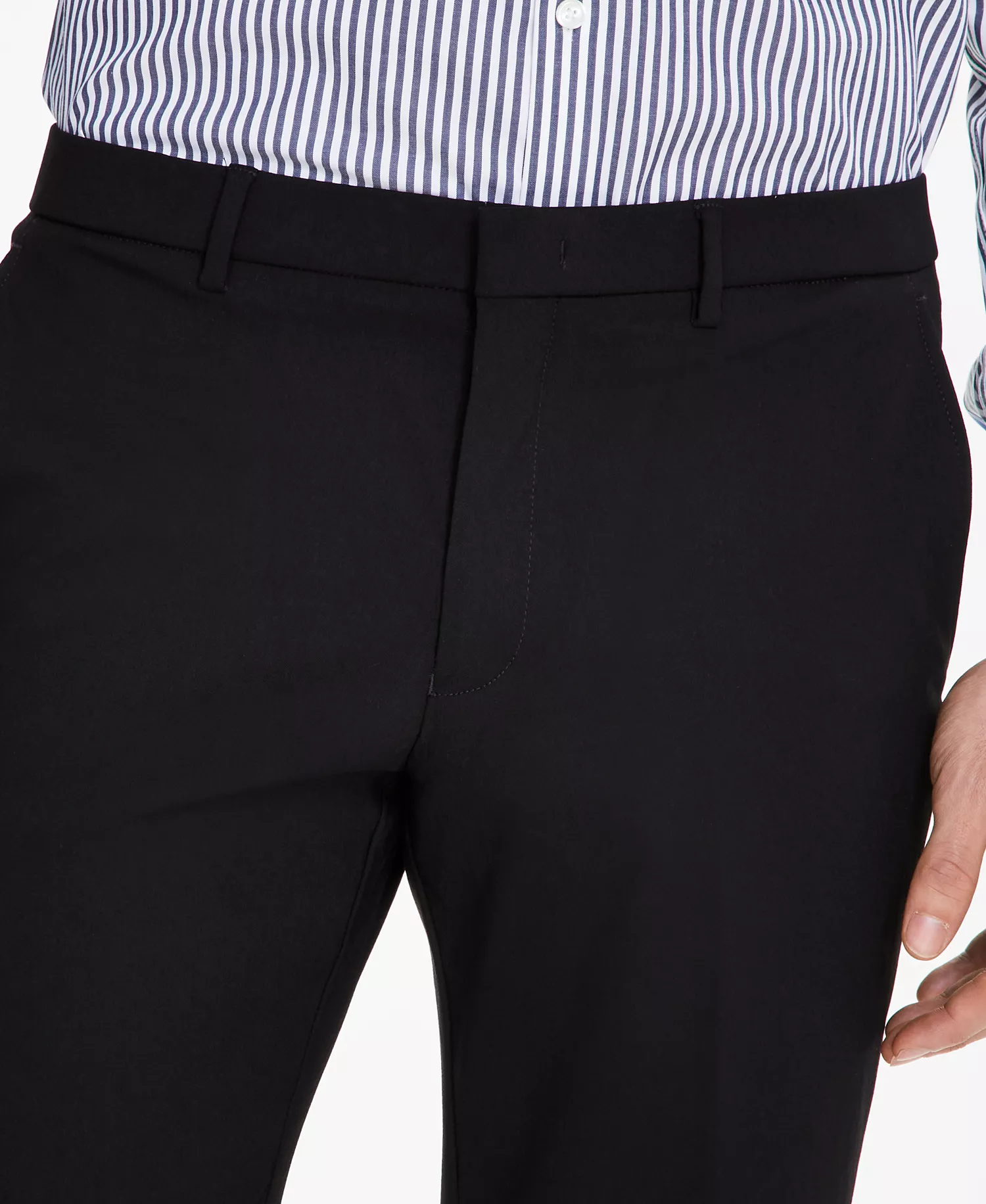 Men's Modern-Fit TH Flex Stretch Solid Performance Pants - Black - 29 - 29