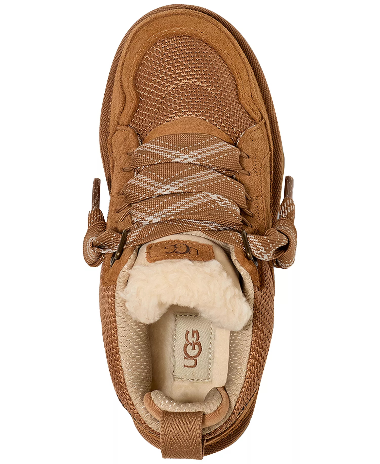 Kids Lowmel Lace-Up Cozy Sneakers - Chestnut - 3