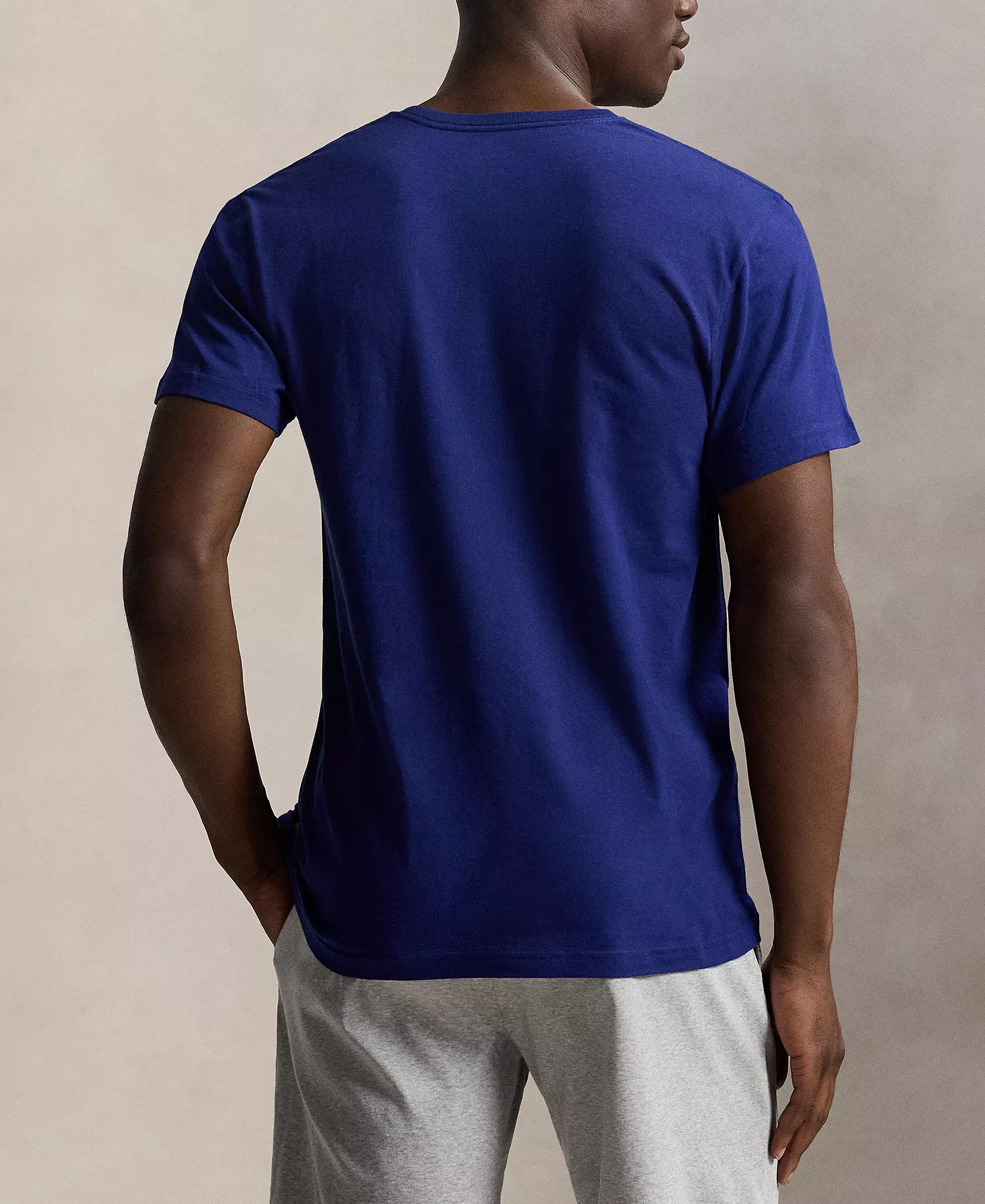 Men's 3-Pack Classic Cotton Crew Undershirts - Fall Royal/Harbor Island Blue/May Orange - L