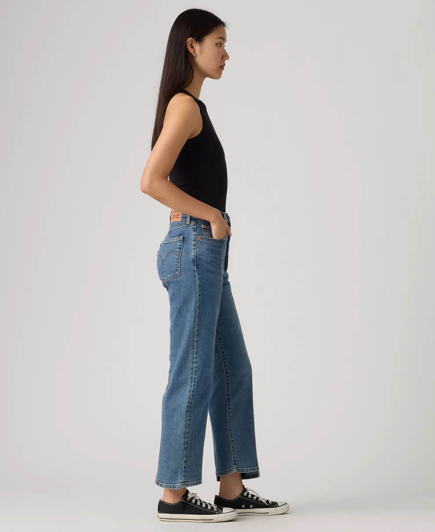 Women's Ribcage High Rise Straight Ankle Jeans - As It Seams - 24