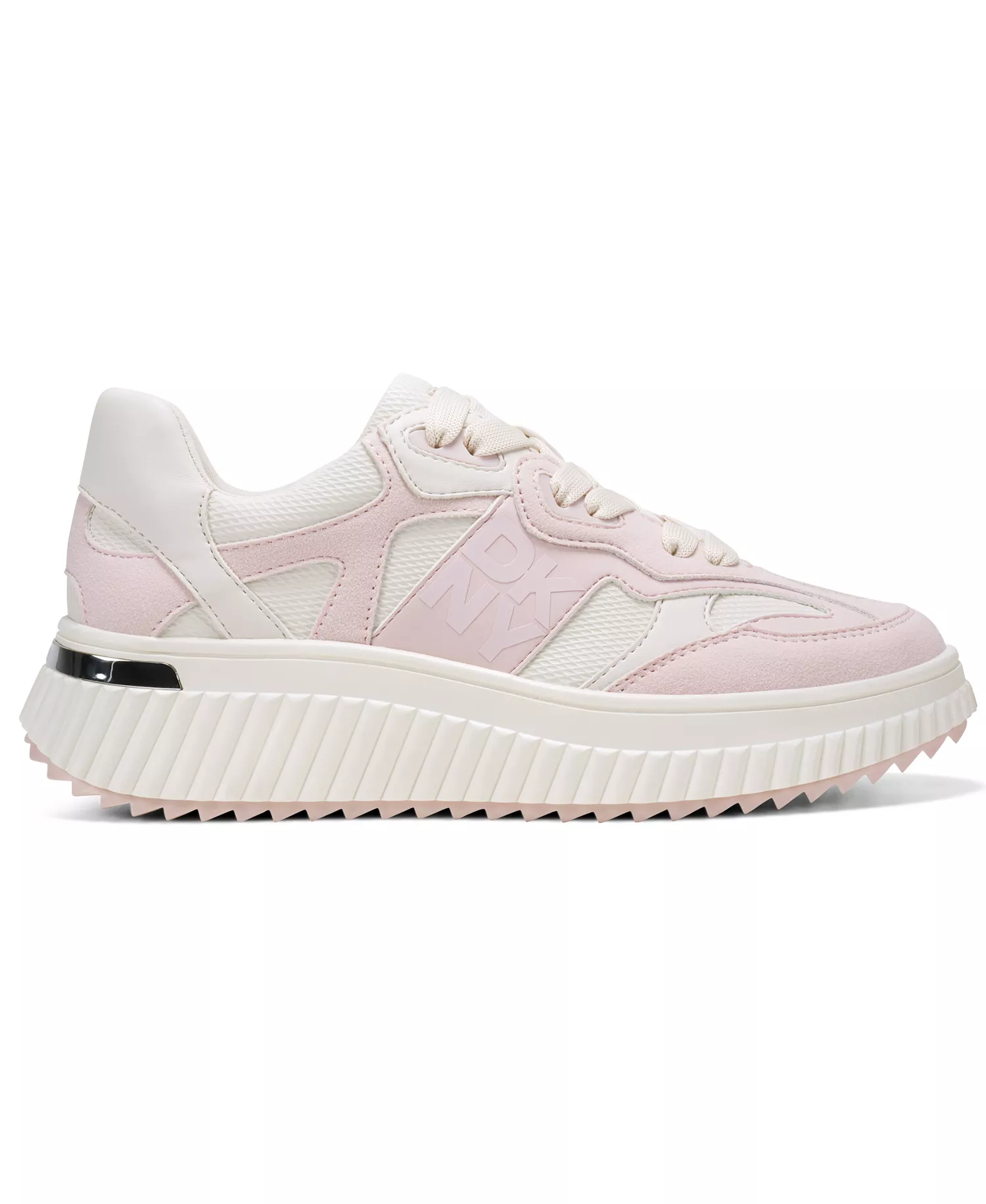 Women's Lachele Lace-Up Platform Sneakers - Soft White/Light Pink - 10M