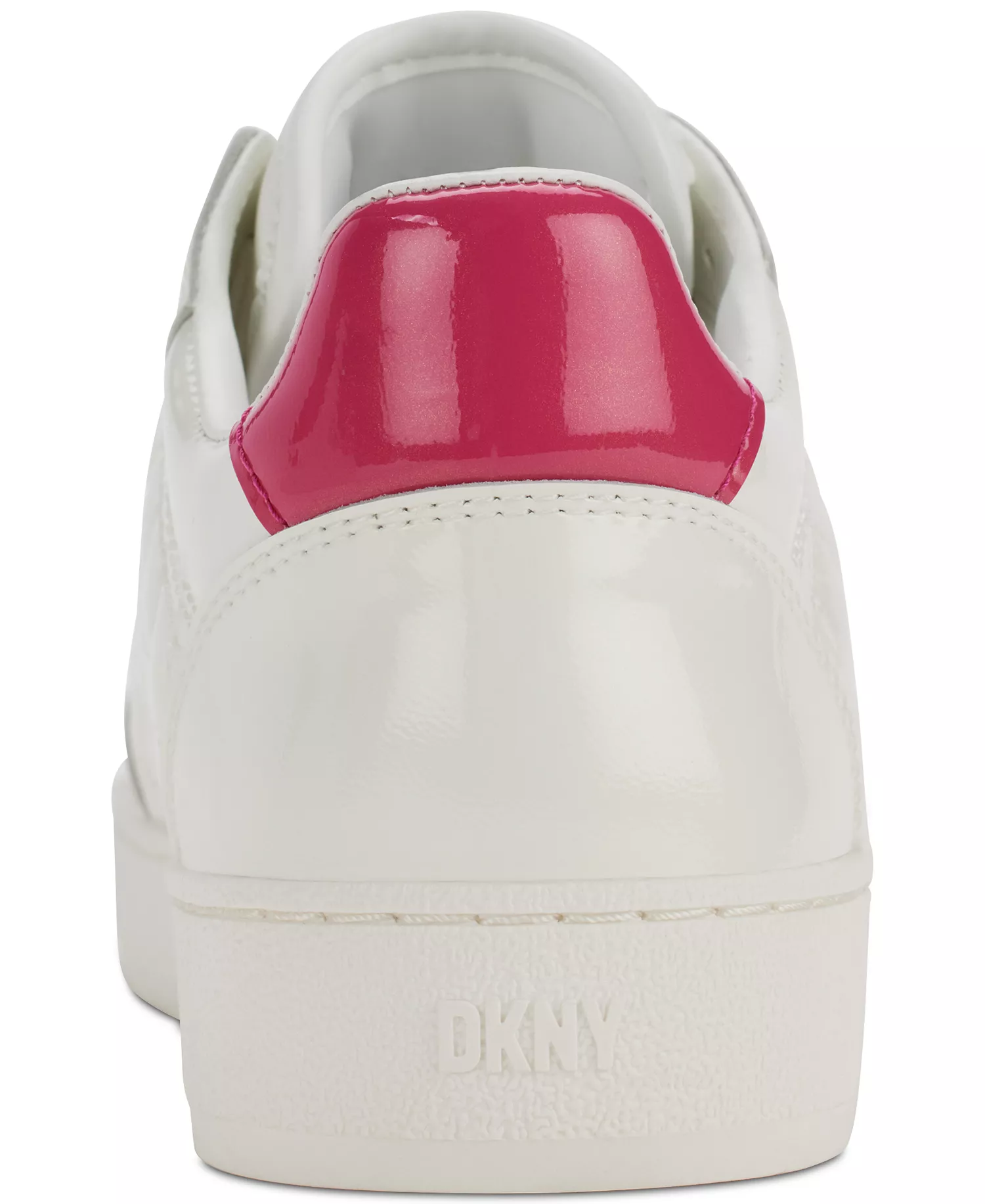 Women's Oriel Quilted Lace-Up Low-Top Sneakers - White/ Beetroot - 7M