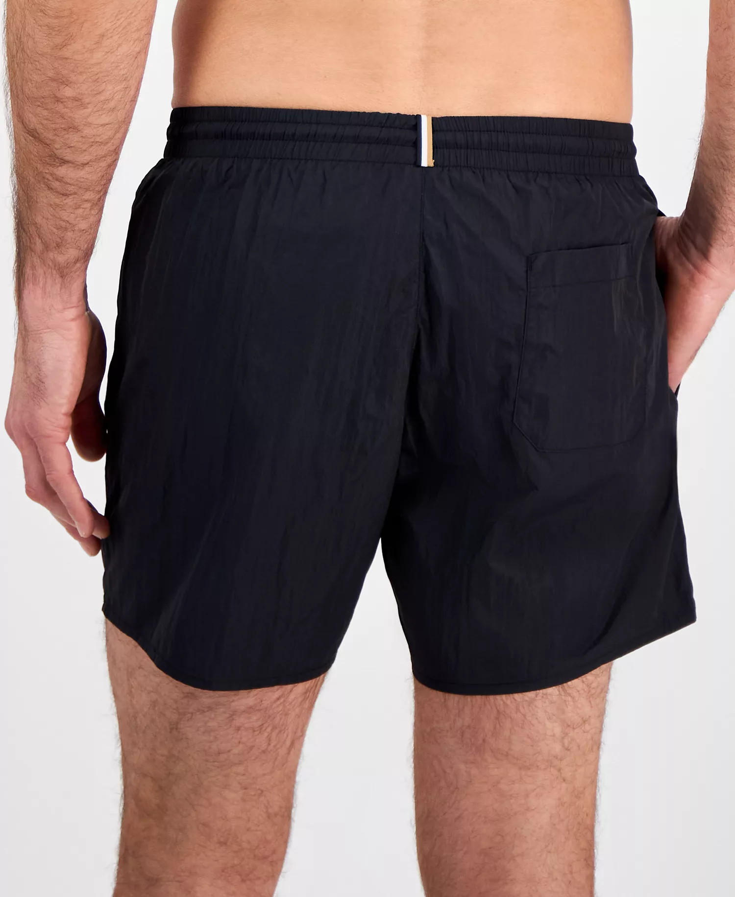 Men's Lee Drawstring 5.3" Swim Trunks, Created for Macy's - Black - 2XL