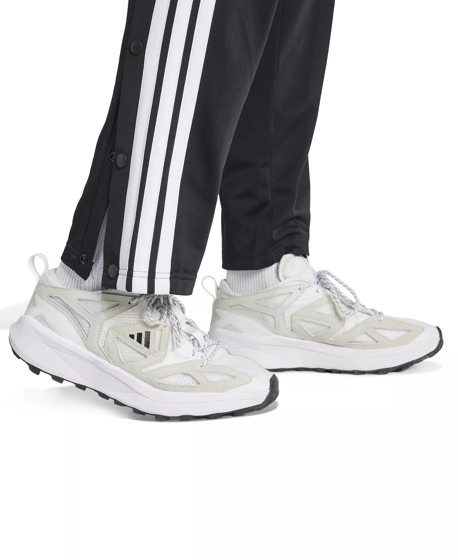 Men's Stripe Logo Snap Pants - Black/white - 2XL