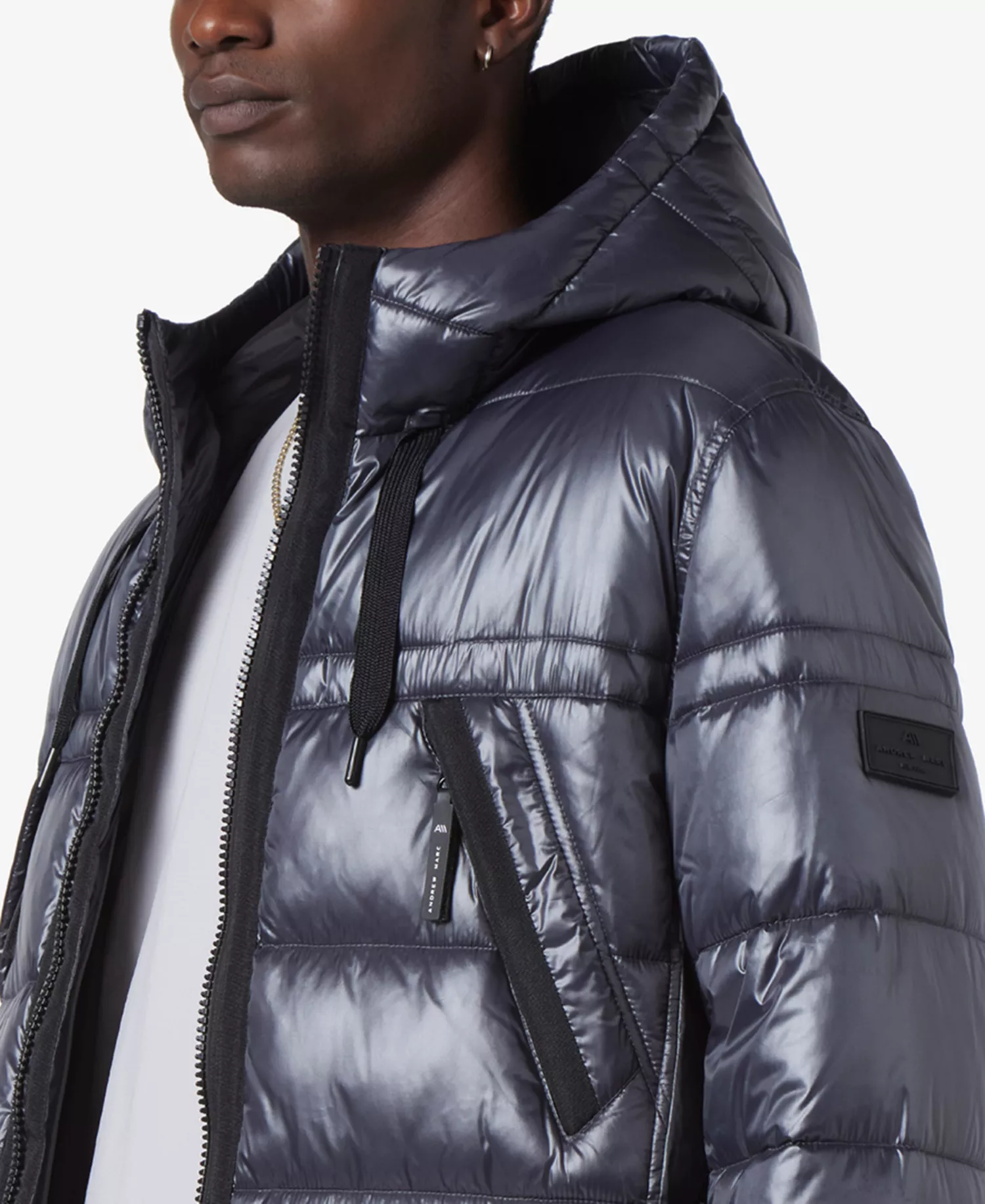 Men's Barreto Super Wet Cire Parka with Grossgrain Trim - Asphalt - L