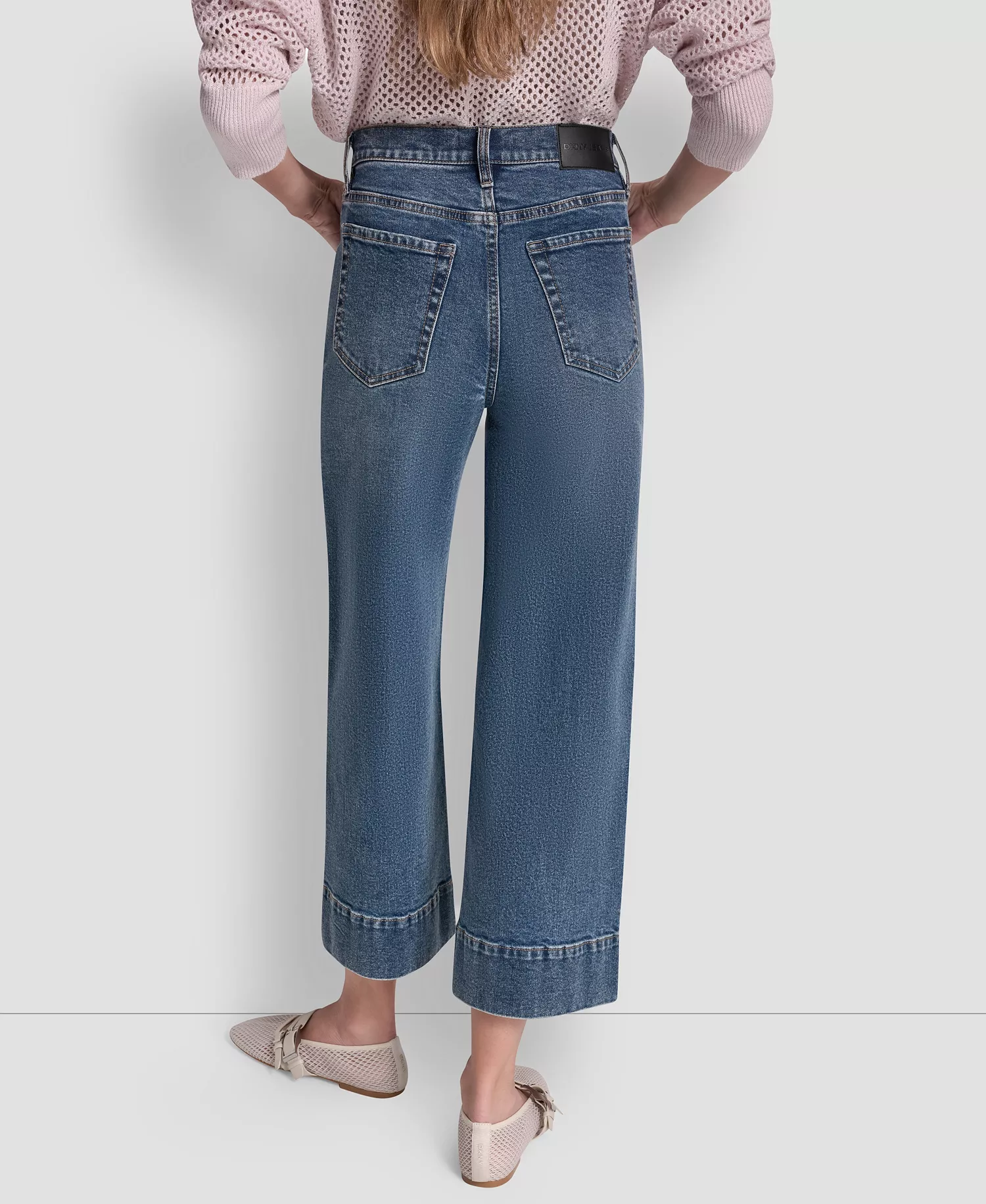 Women's High Rise Cropped Wide Leg Utility Jeans - Richmond - 24