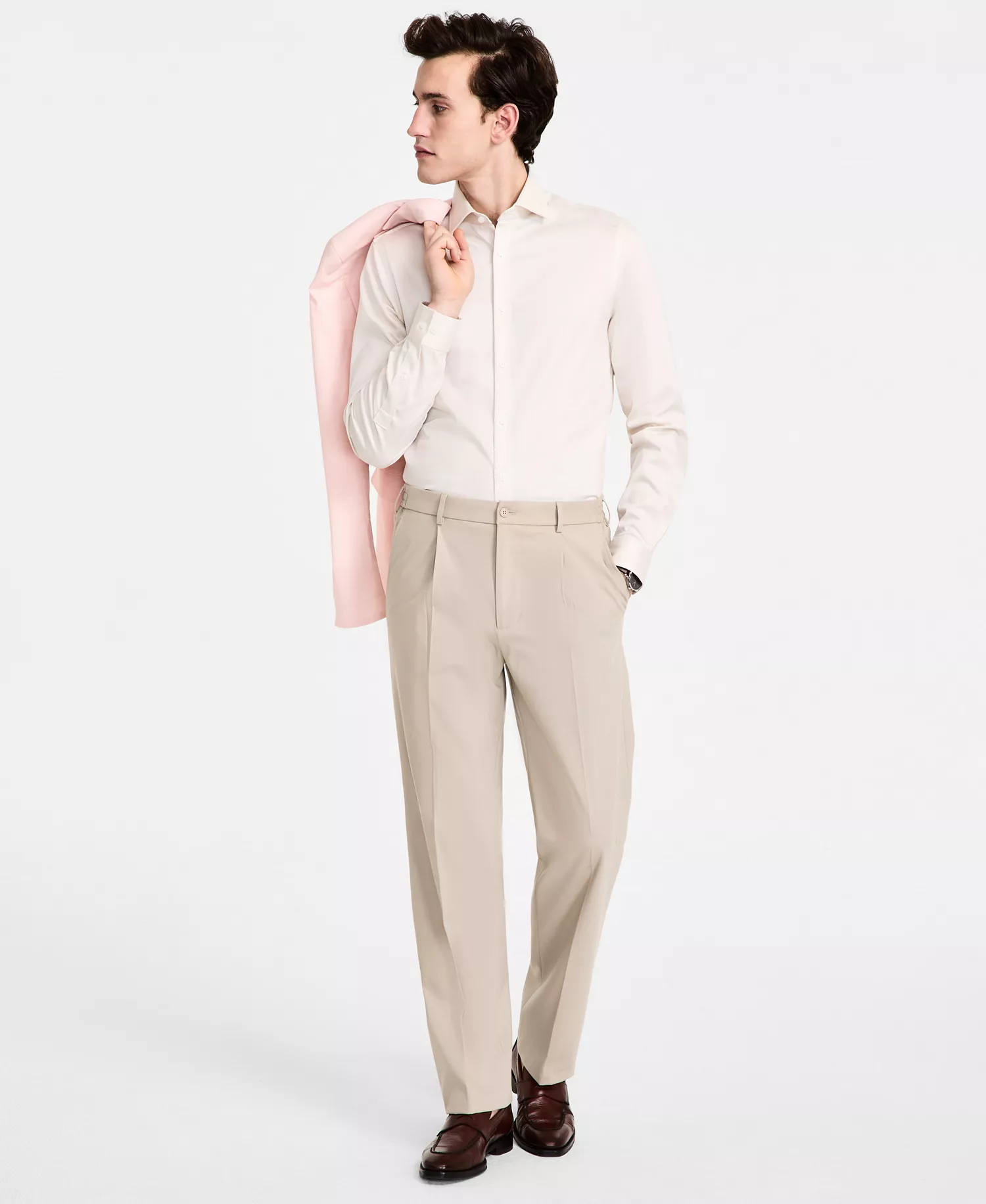Men's Modern-Fit Dress Pants  - Tan - 30 - 30