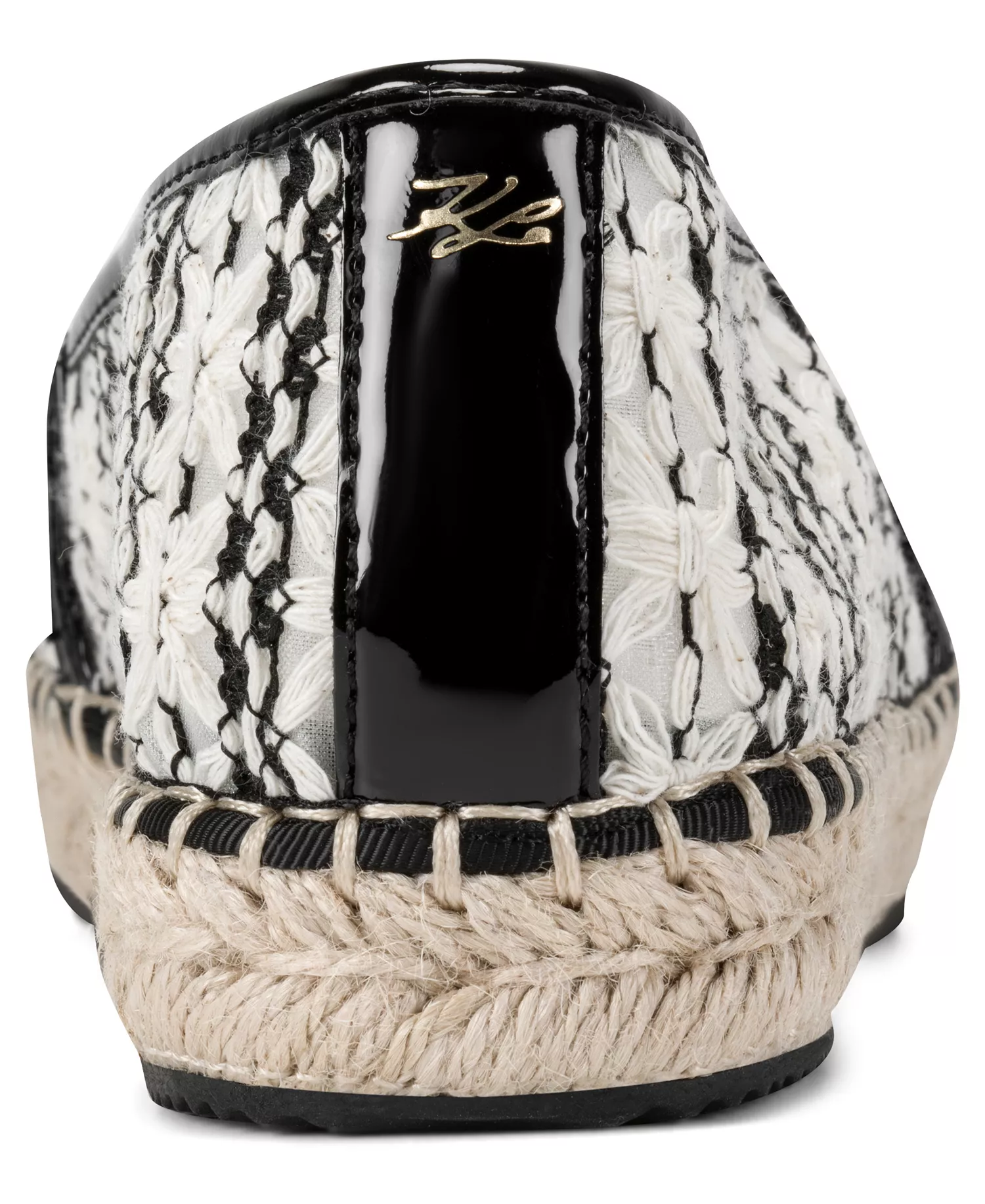 Women's Millicent Espadrille Flats - Black/White - 10