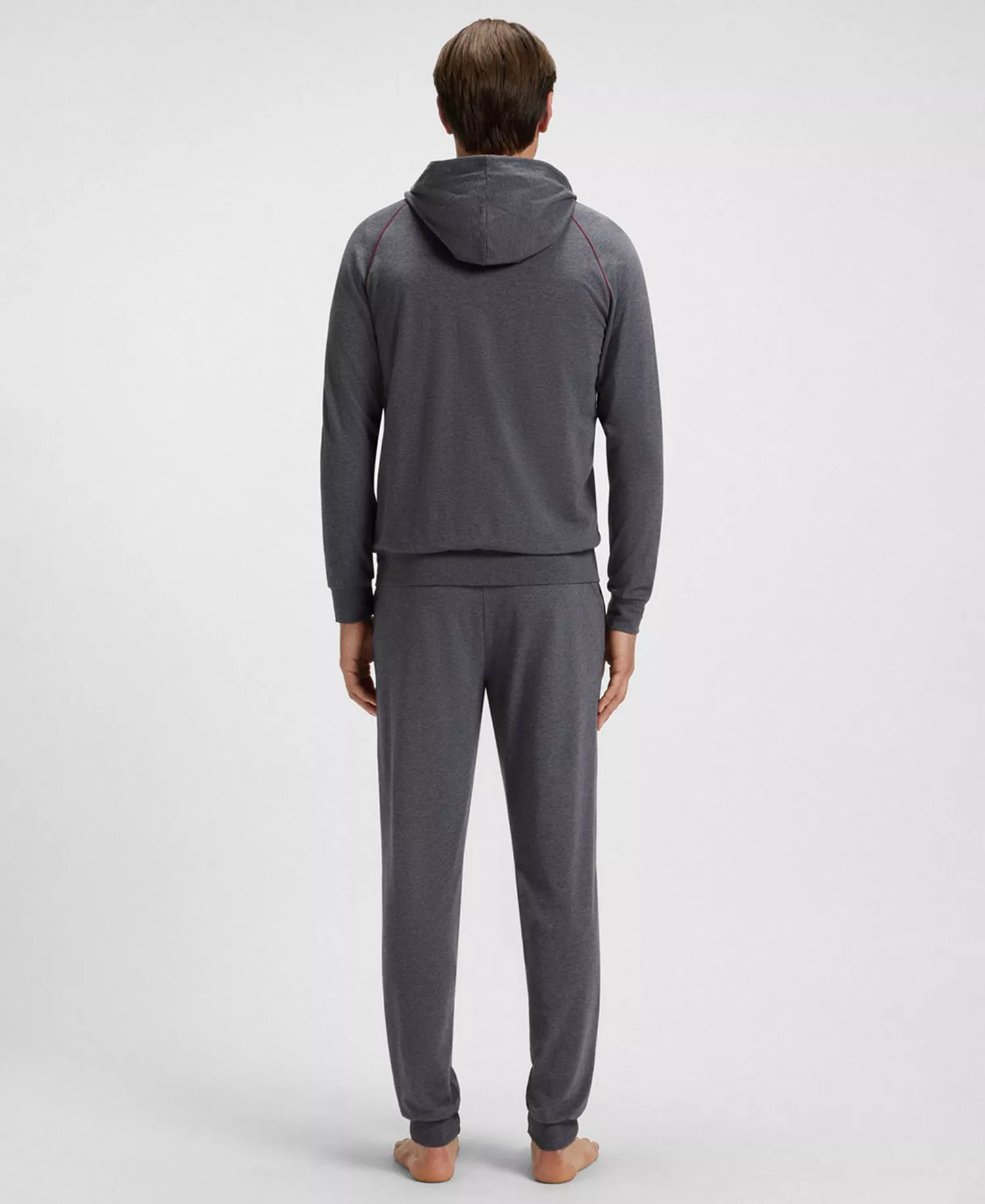 Men's Mix and Match Hooded Jacket - Dark Gray - L