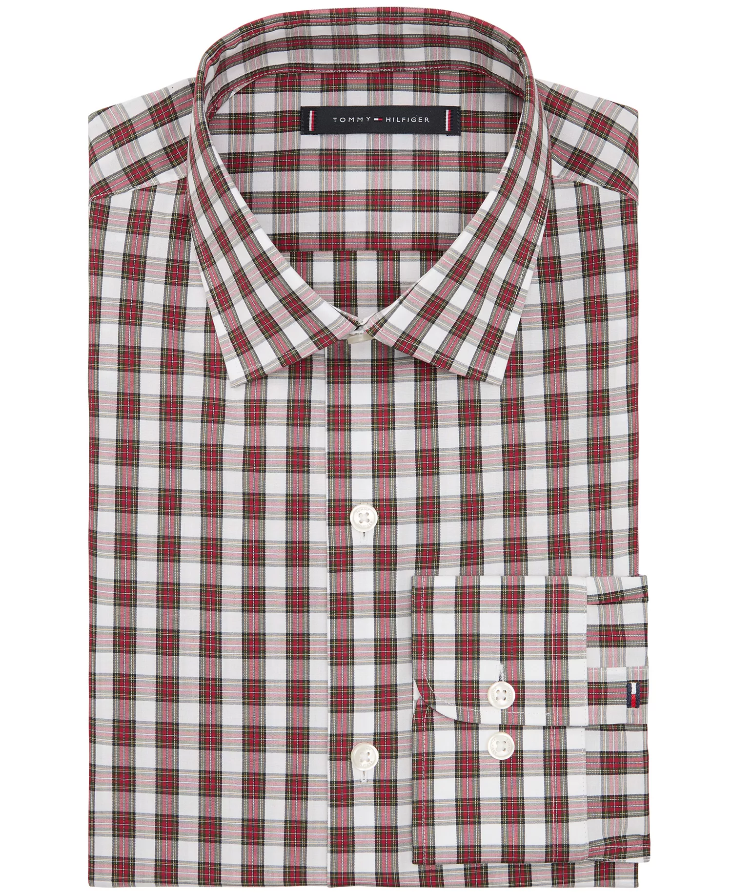 Men's Flex Dress Shirt, Regular & Slim Fit - Red Multi - 17 36/37