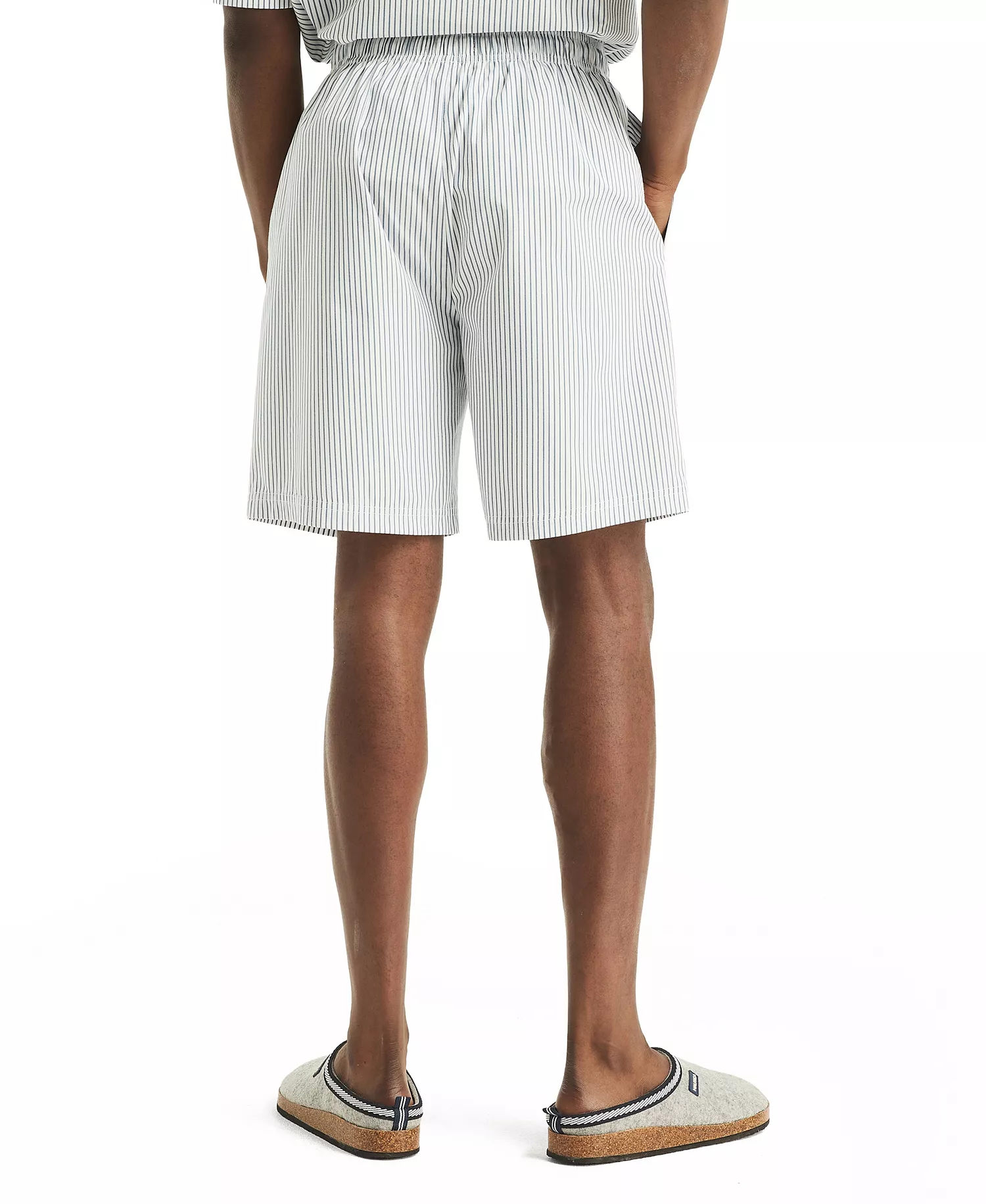 Men's Crafted Striped Poplin Sleep Short - Ensign Blue - XL
