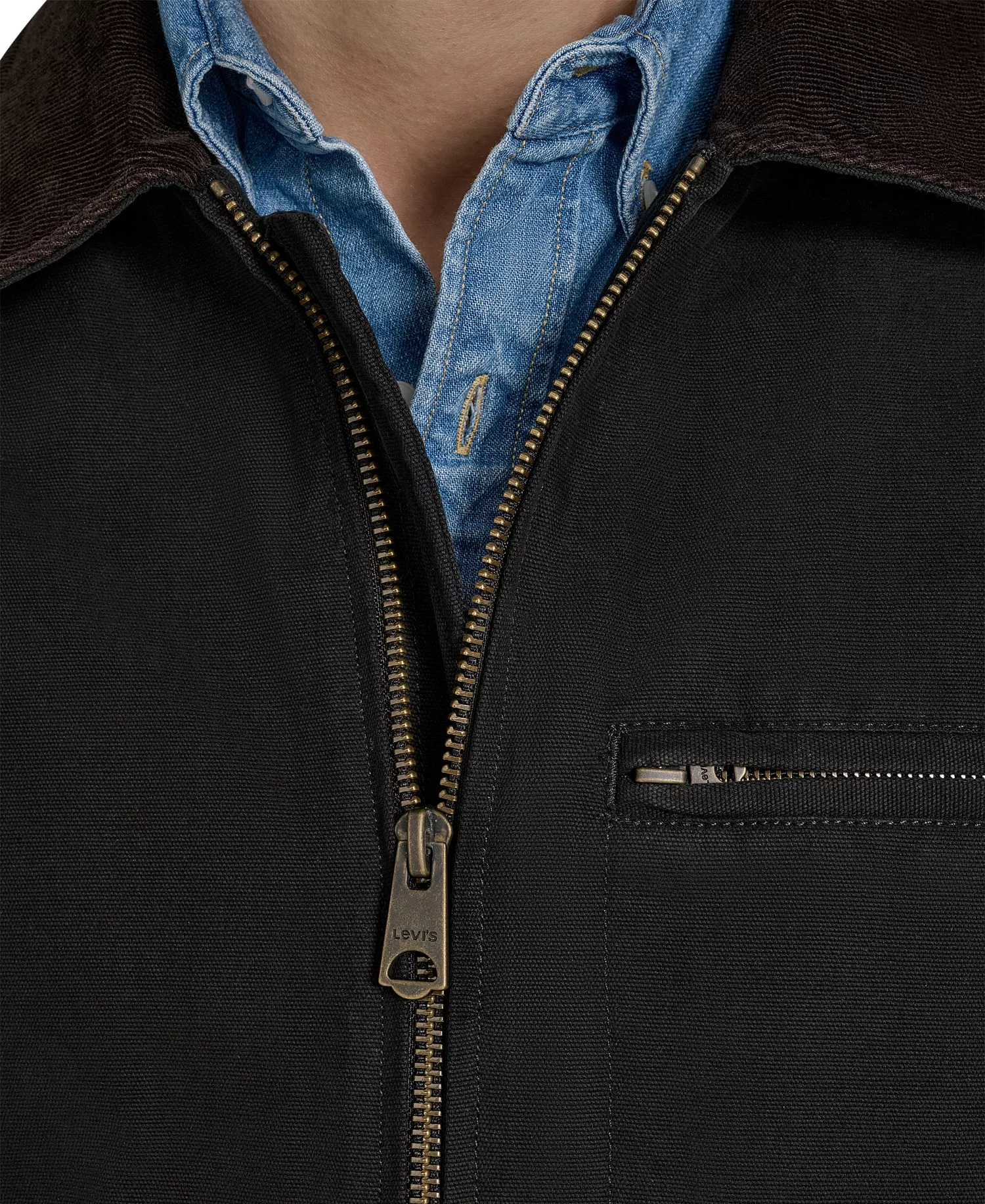 Men's Cotton Canvas Depot Jacket - Black - 2XL