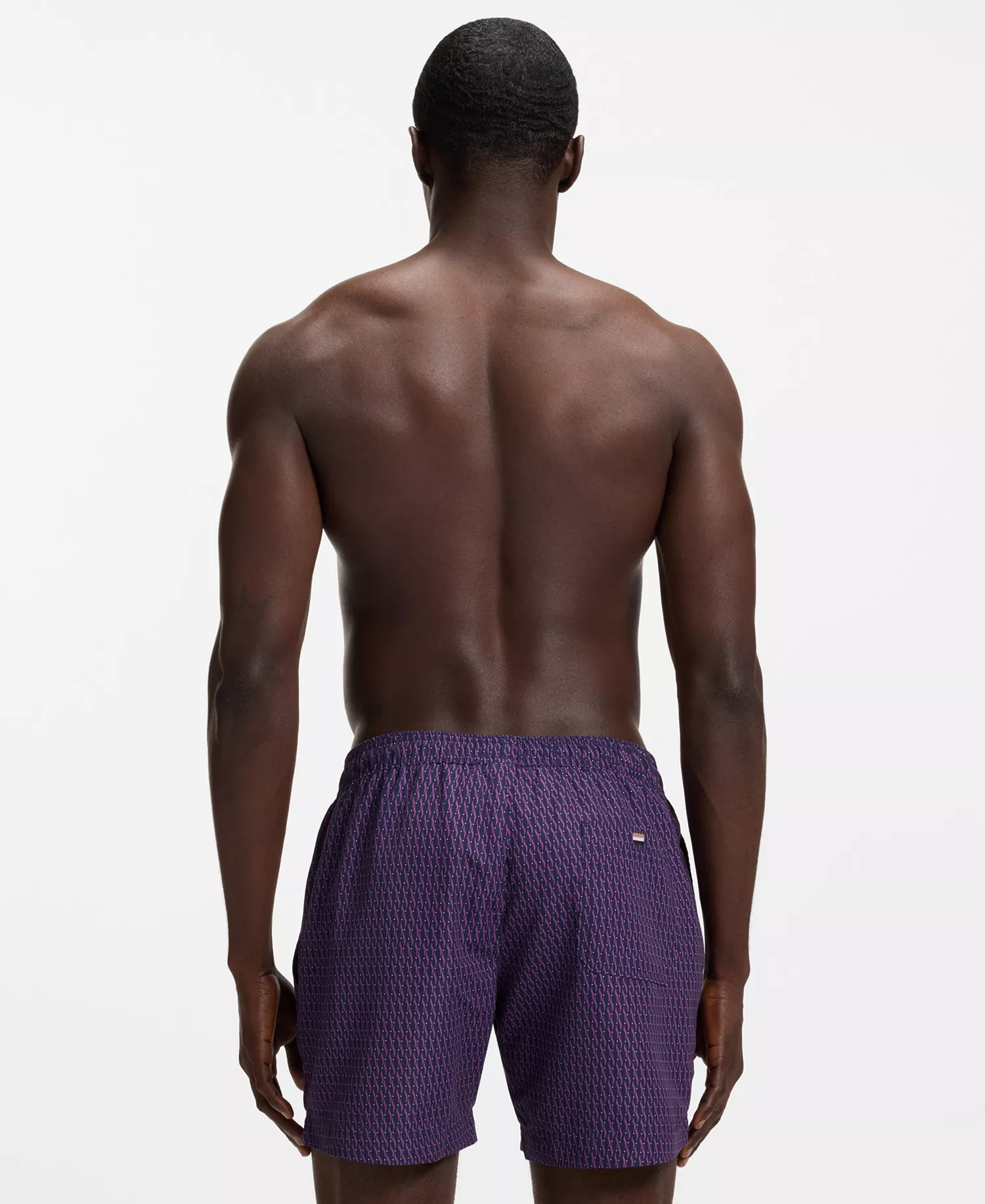 Men's Squiggle Print Swim Trunks - Navy/Purple - 2XL