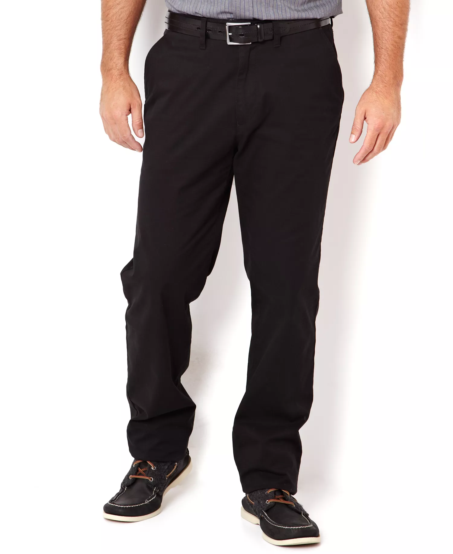 Classic-Fit Flat-Front Lightweight Beacon Pants - True Black - 36x32