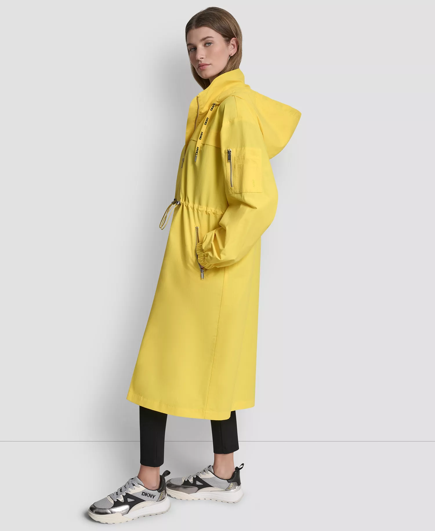 Women's 1989 Logo Hooded Walker Anorak Jacket - Taxi Cab Yellow - L