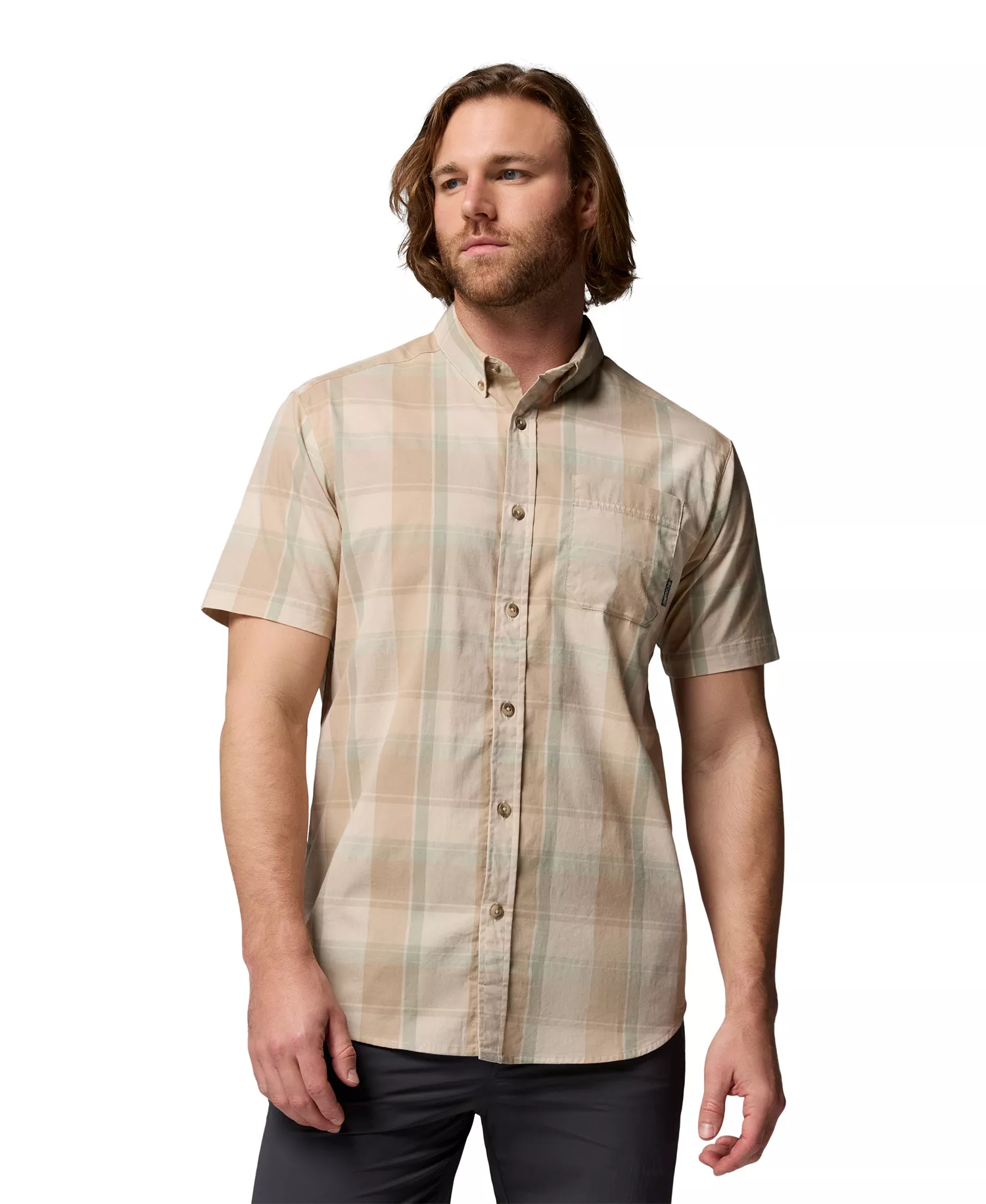 Men's Rapid Rivers Short-Sleeve Plaid Shirt - Dark Mountain, Base Plaid - L