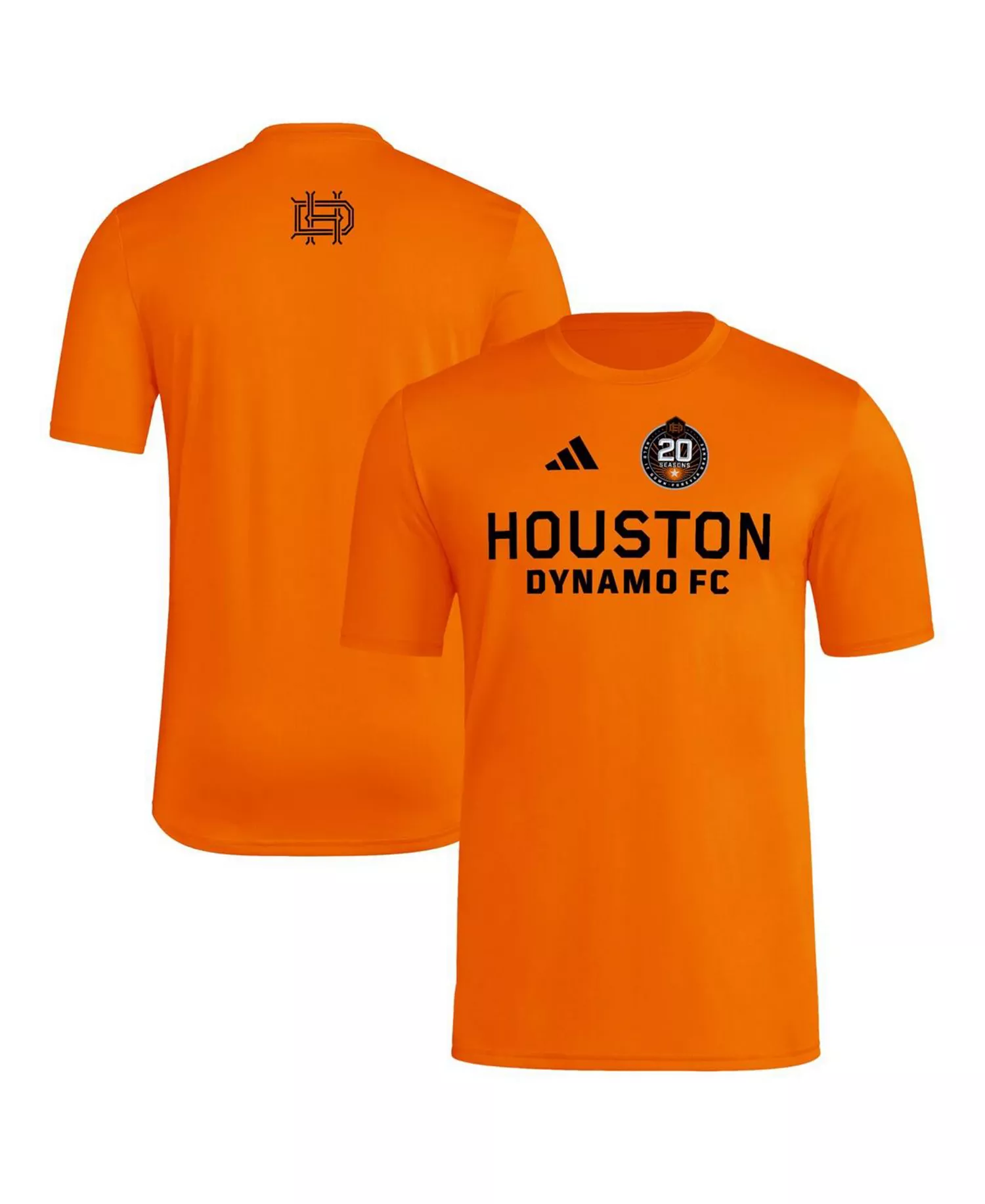 Men's Orange Houston Dynamo FC 2025 Jersey Hook AEROREADY T-Shirt - Orange - L