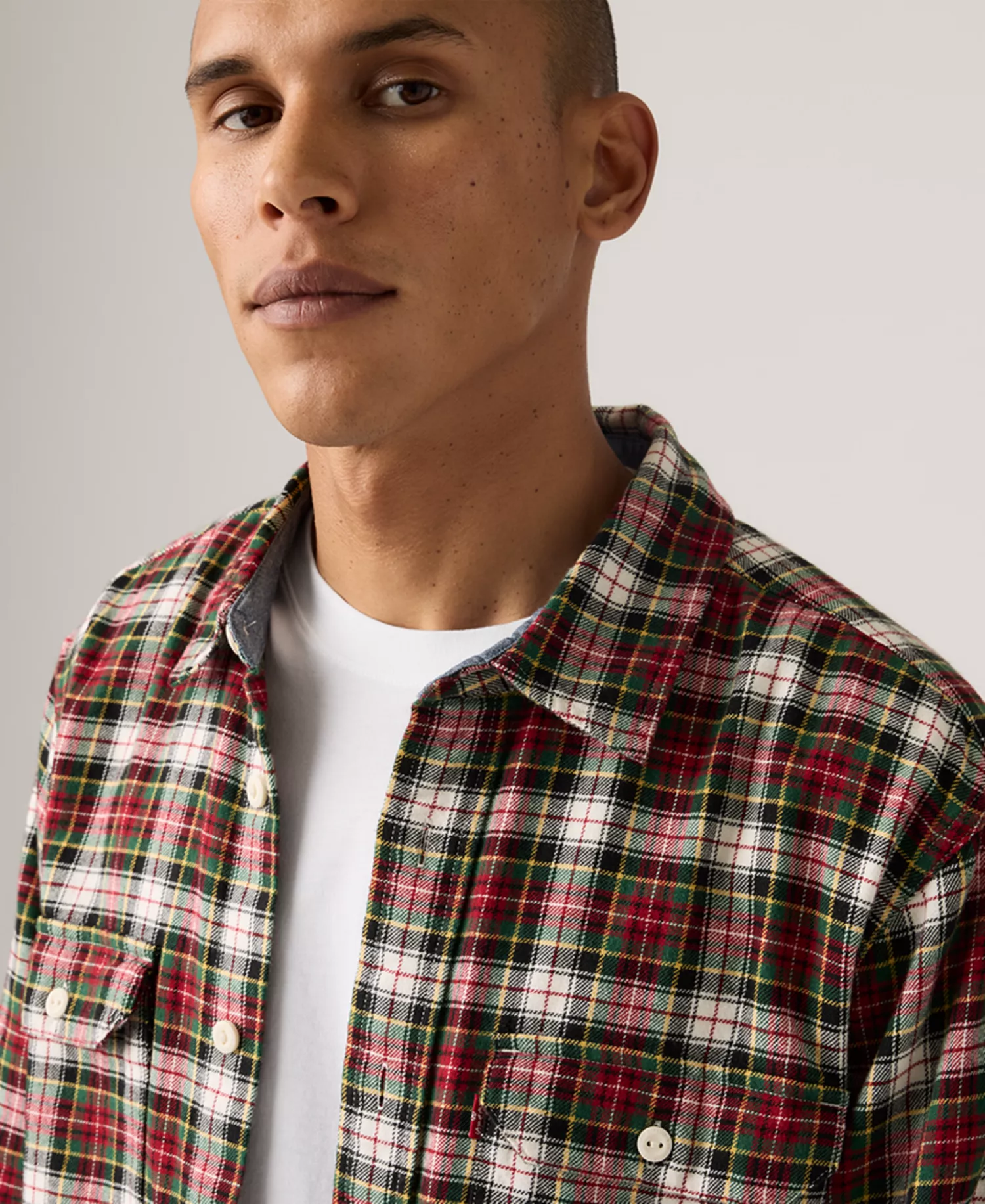 Men's Classic Worker Long-Sleeve Overshirt - Flannel Egret - 2XL