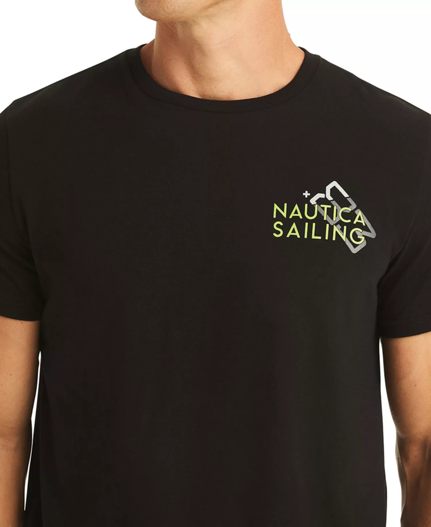 Men's Printed Crewneck T-Shirt - Black - 2XL