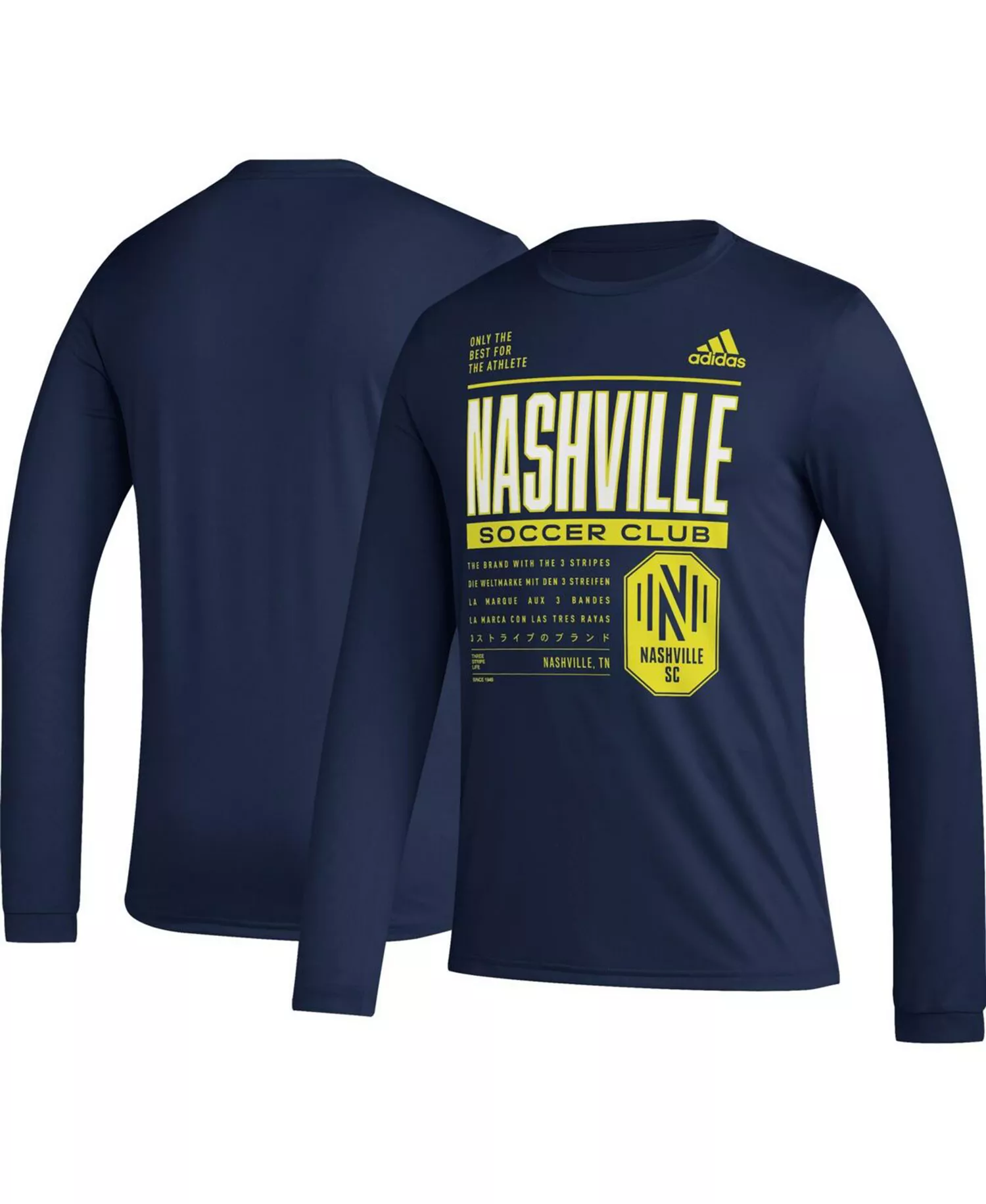Men's Navy Nashville SC Club DNA Long Sleeve T-shirt - Navy - L