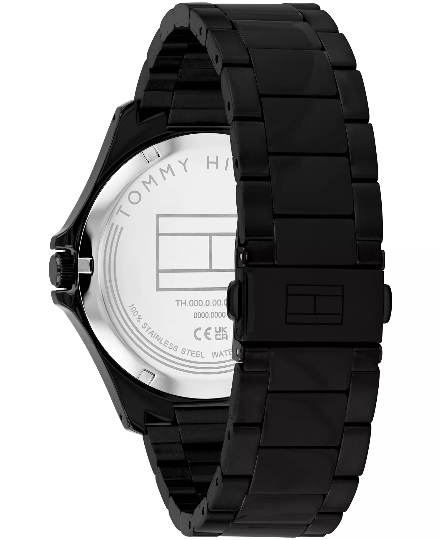 Men's Quartz Ionic Plated Black Stainless Steel Bracelet Watch 42mm - Black - One Size Fits All