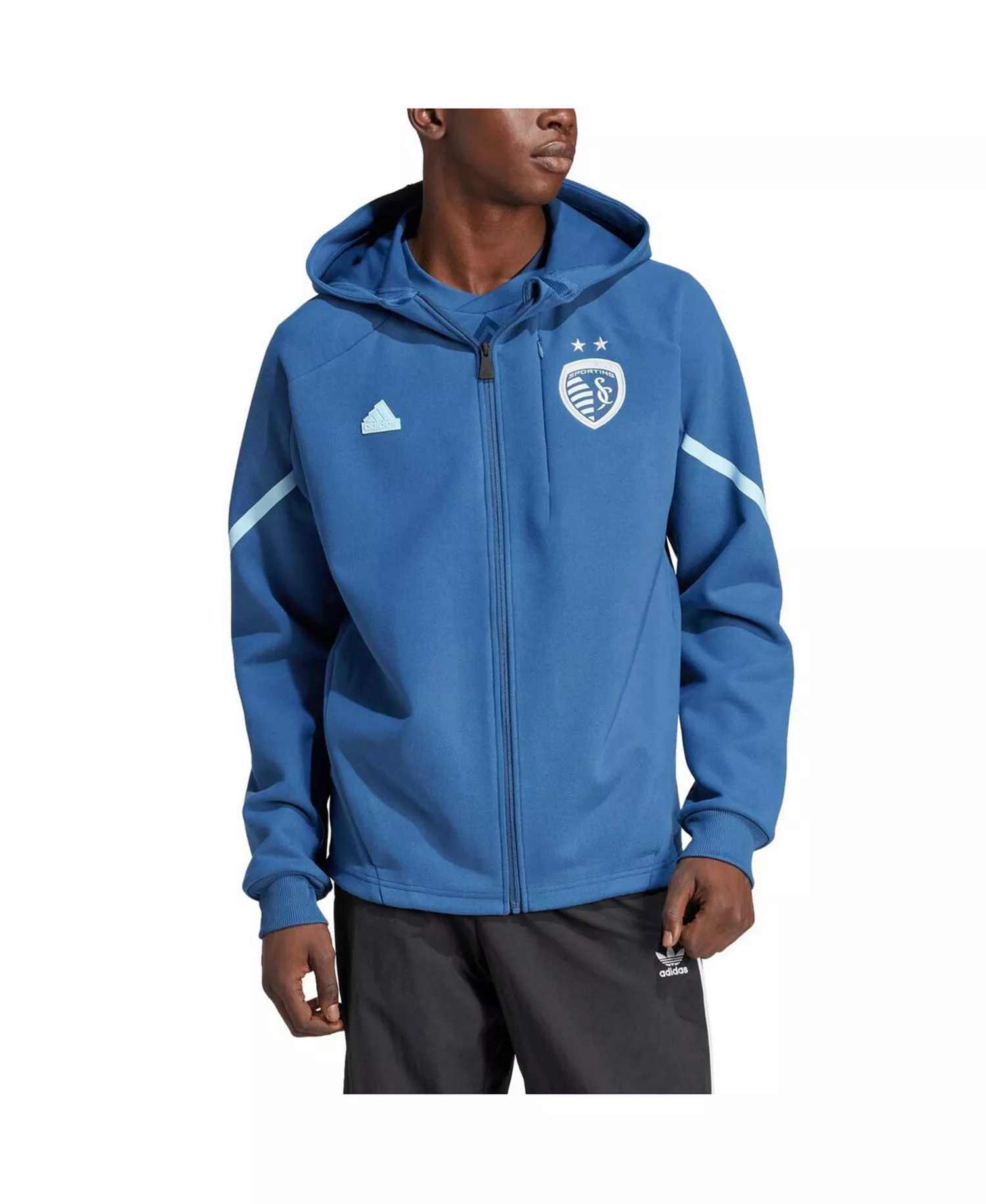 Men's Blue Sporting Kansas City 2024 Anthem Travel Full-Zip Jacket - Blue - L