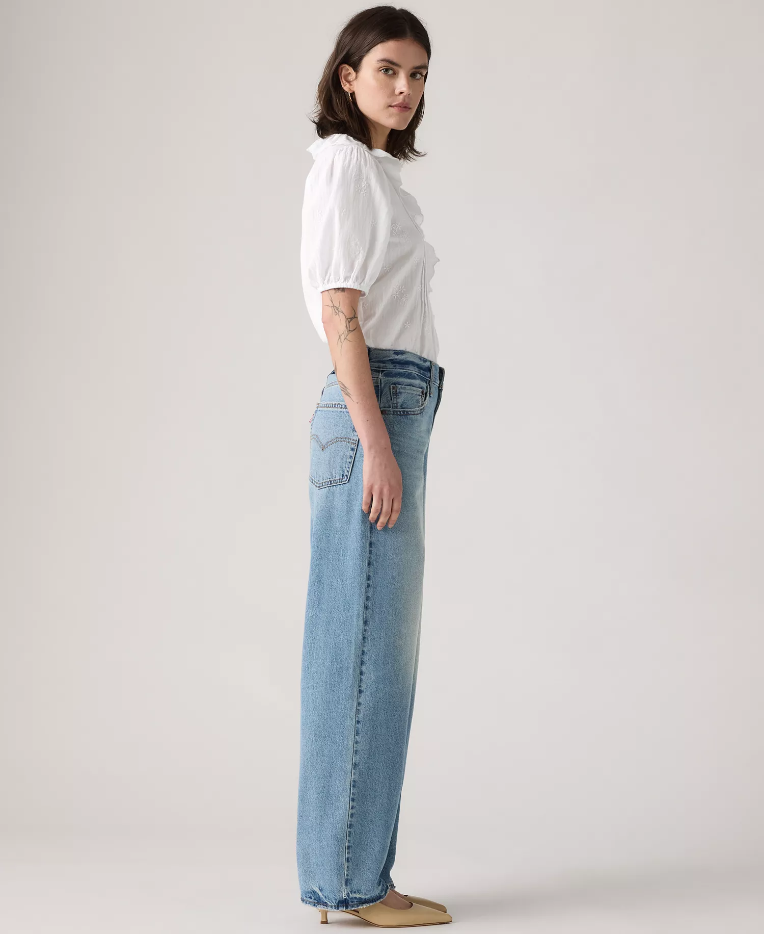 Women's Mid Rise Baggy Dad Jeans - Easy Days - 24