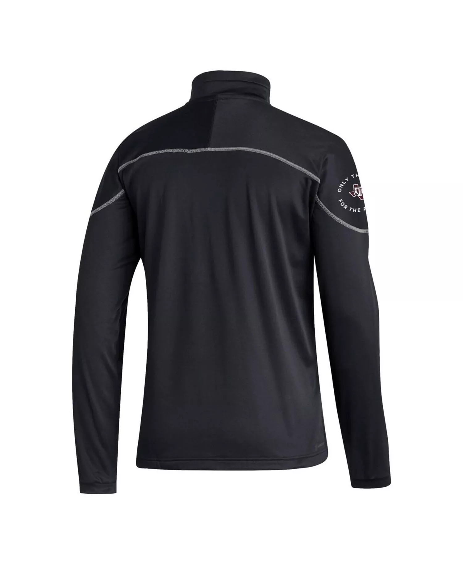 Men's Black Texas A&M Aggies AEROREADY Knit Quarter-Snap Jacket - Black - 2XL