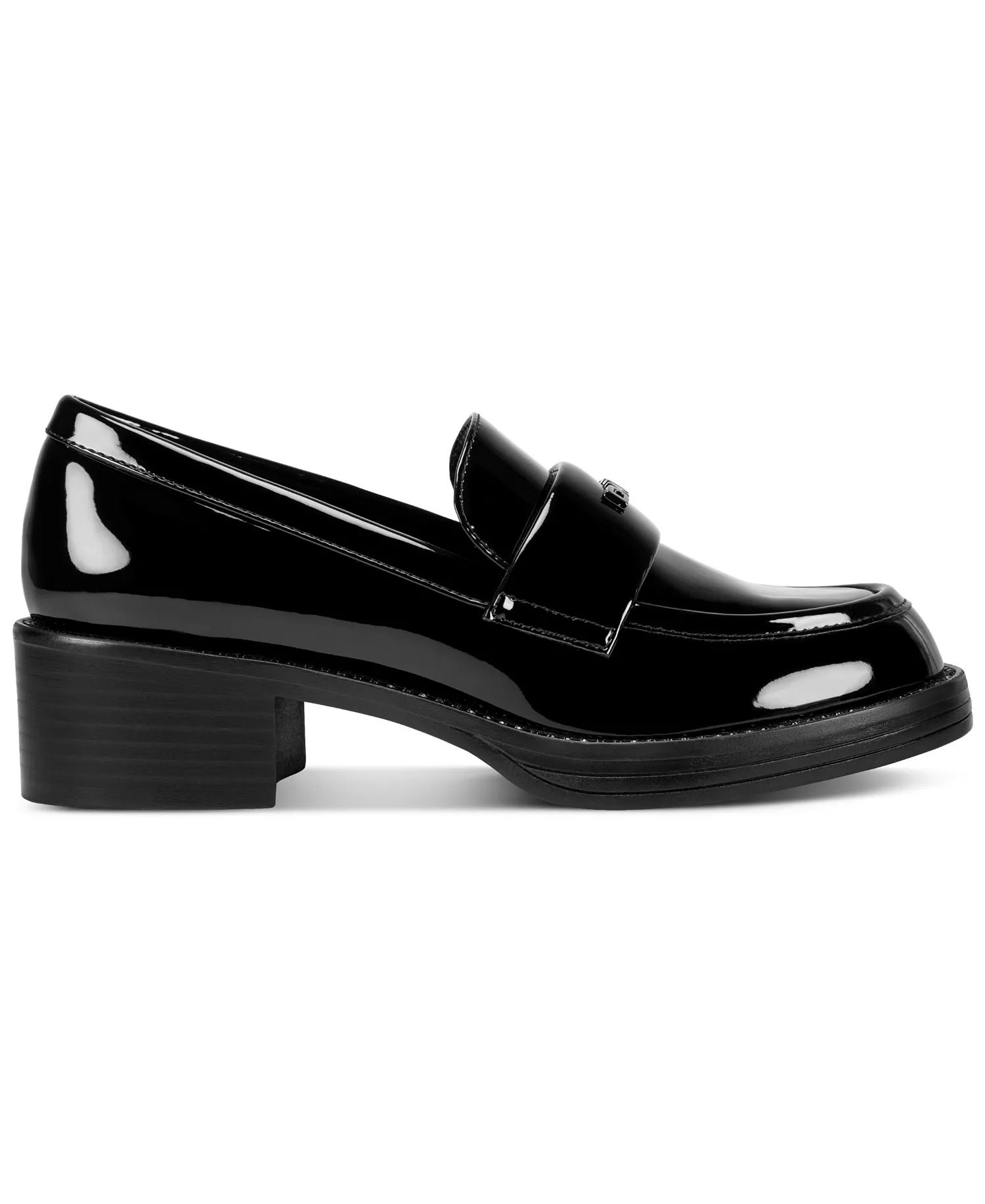 Civelli Heeled Round Toe Slip-on Loafers - Black - 5.5M