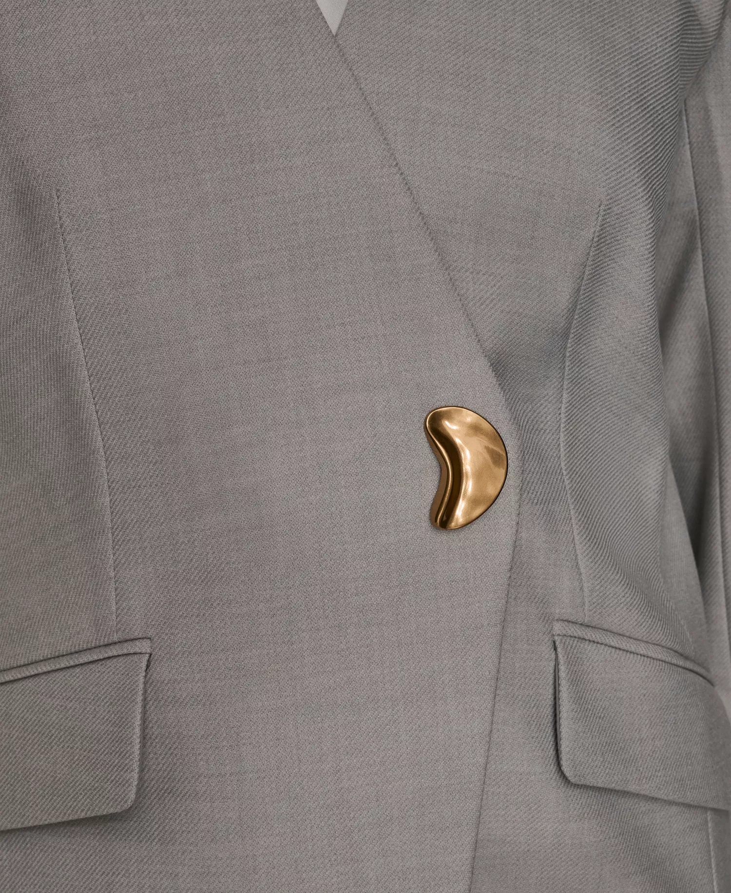 Women's One Button Blazer and Straight Leg Pants - Vapor Multi - 0