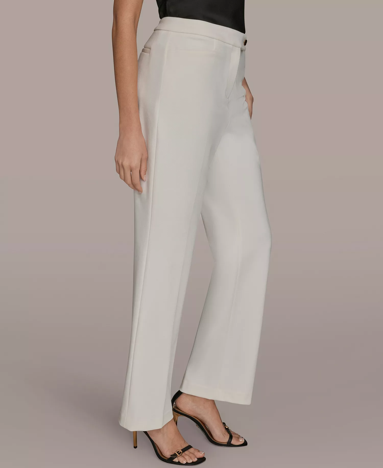 Women's Flared Mid-Rise Pants - Cream - 0