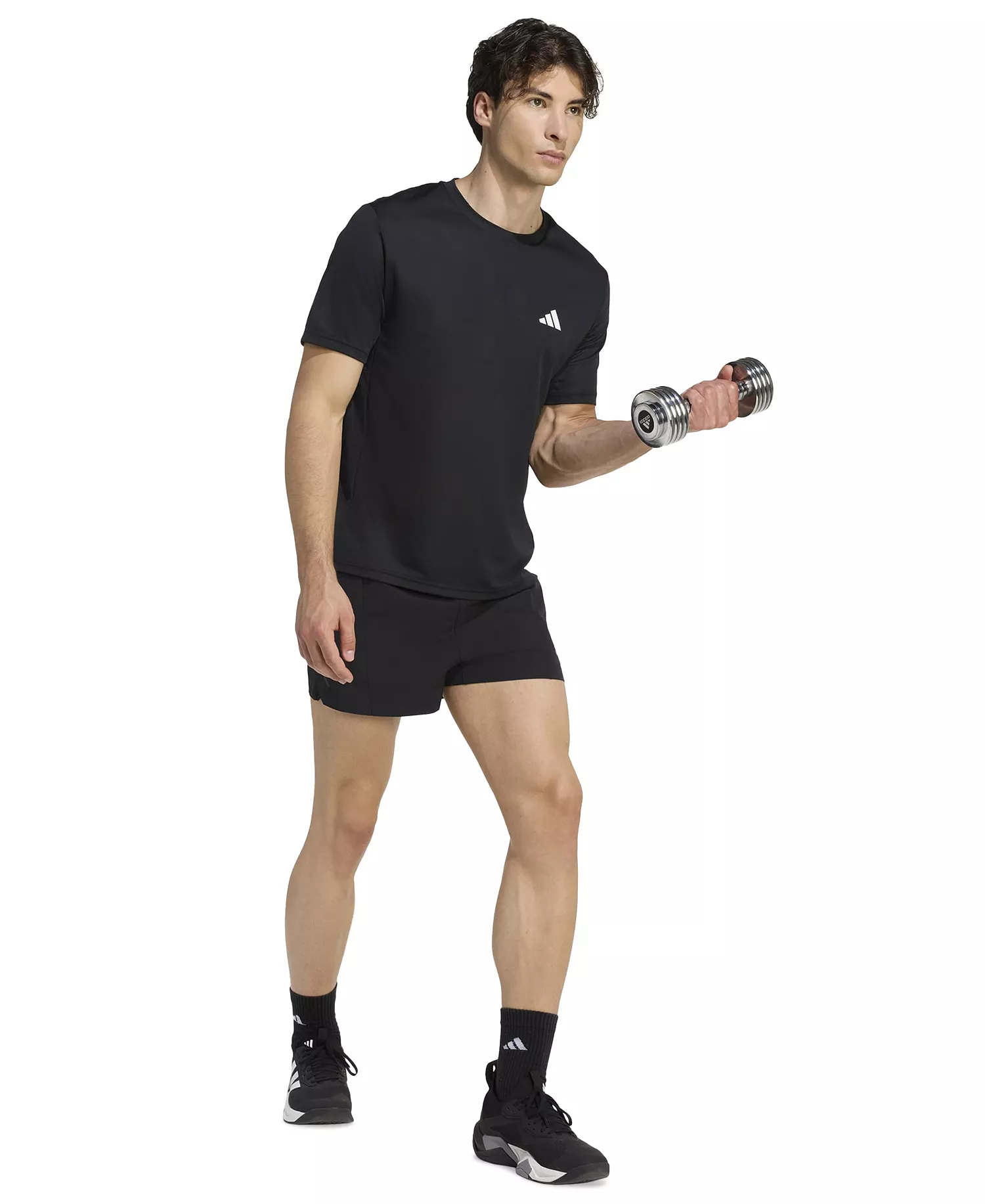 Men's Workout Essential Base Crewneck T-Shirt - Black - 2XL