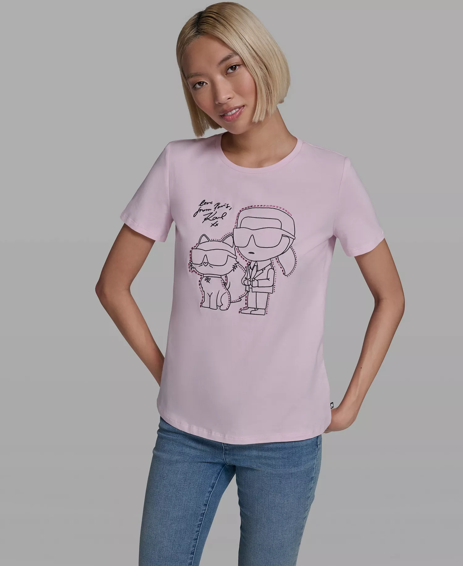 Women's Crew Neck Short-Sleeve T-Shirt - Ballet Slipper - L