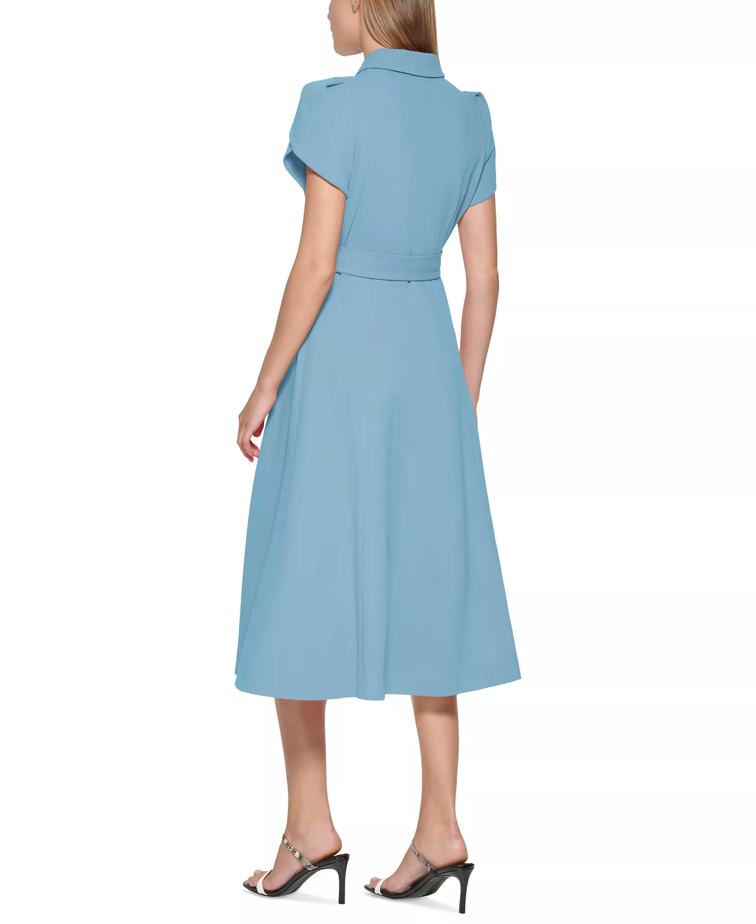 Women's Tulip-Sleeve Midi Shirtdress - Bayou - 0P