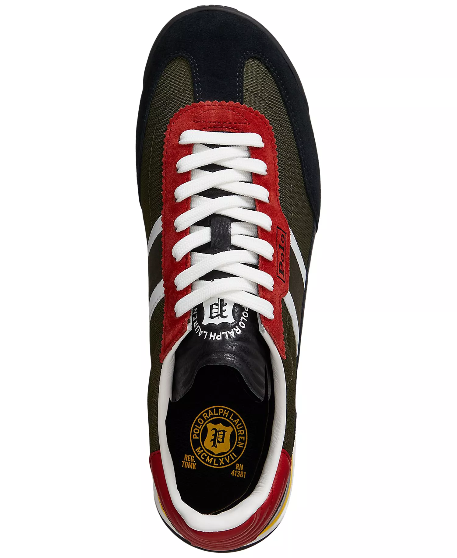 Men's Suede, Leather & Nylon Varick Sneakers - Black/olive/multi - 10