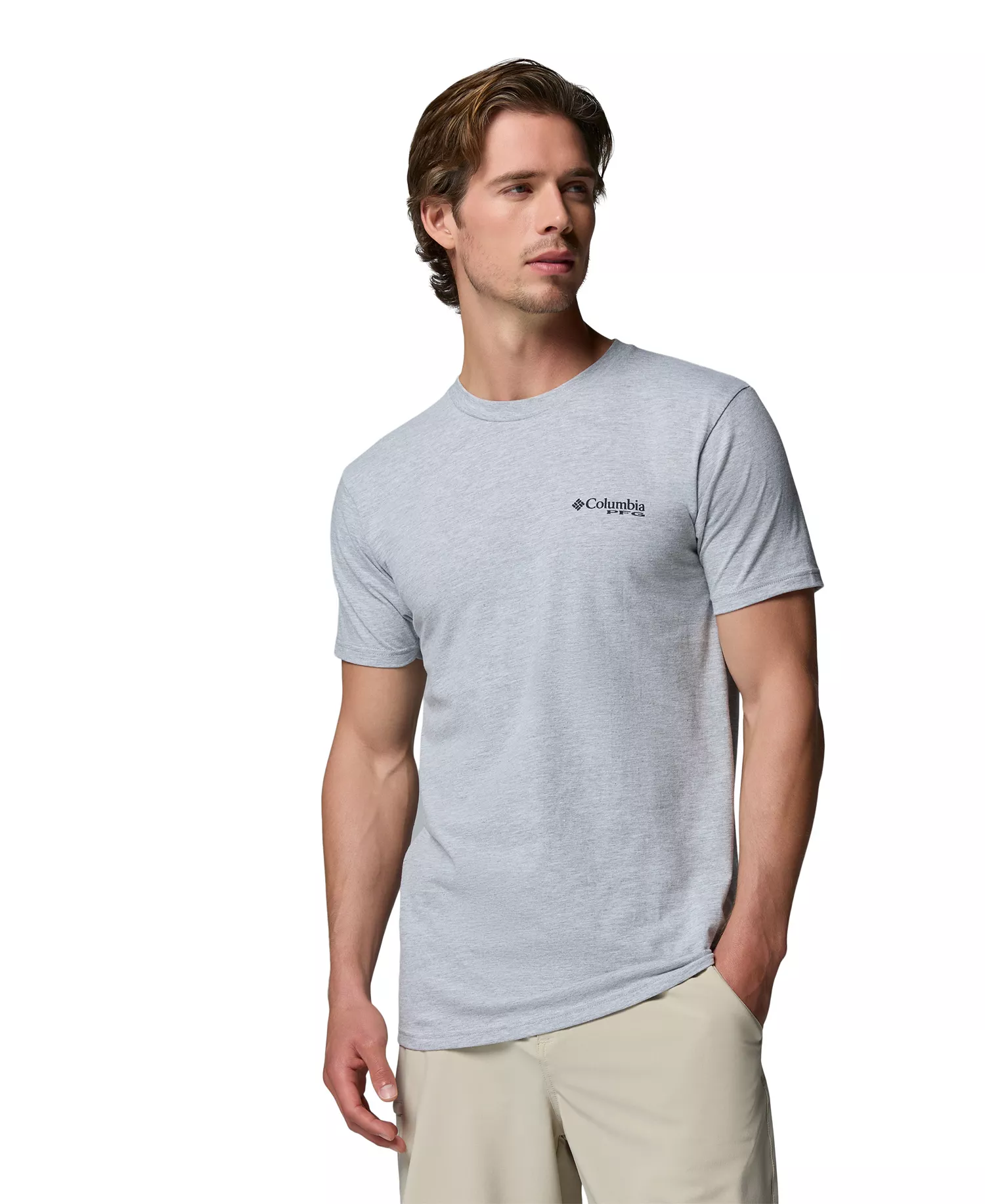 Men's PFG Stomp Graphic T-Shirt - Gray Heather - L
