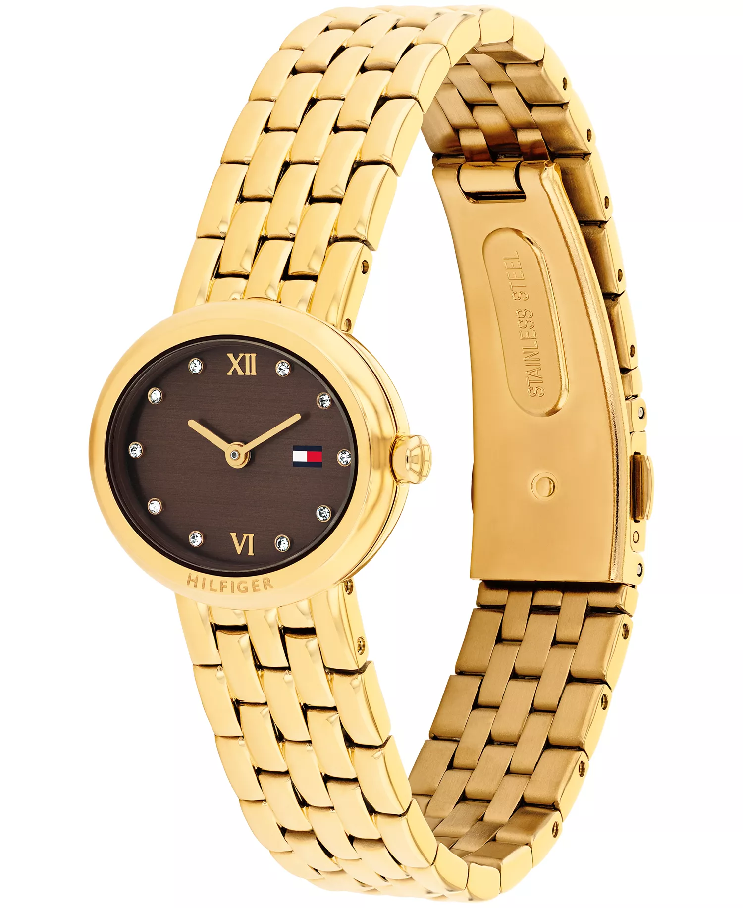 Women's Quartz Gold Tone Stainless Steel Bracelet Watch, 25mm - Gold - 25